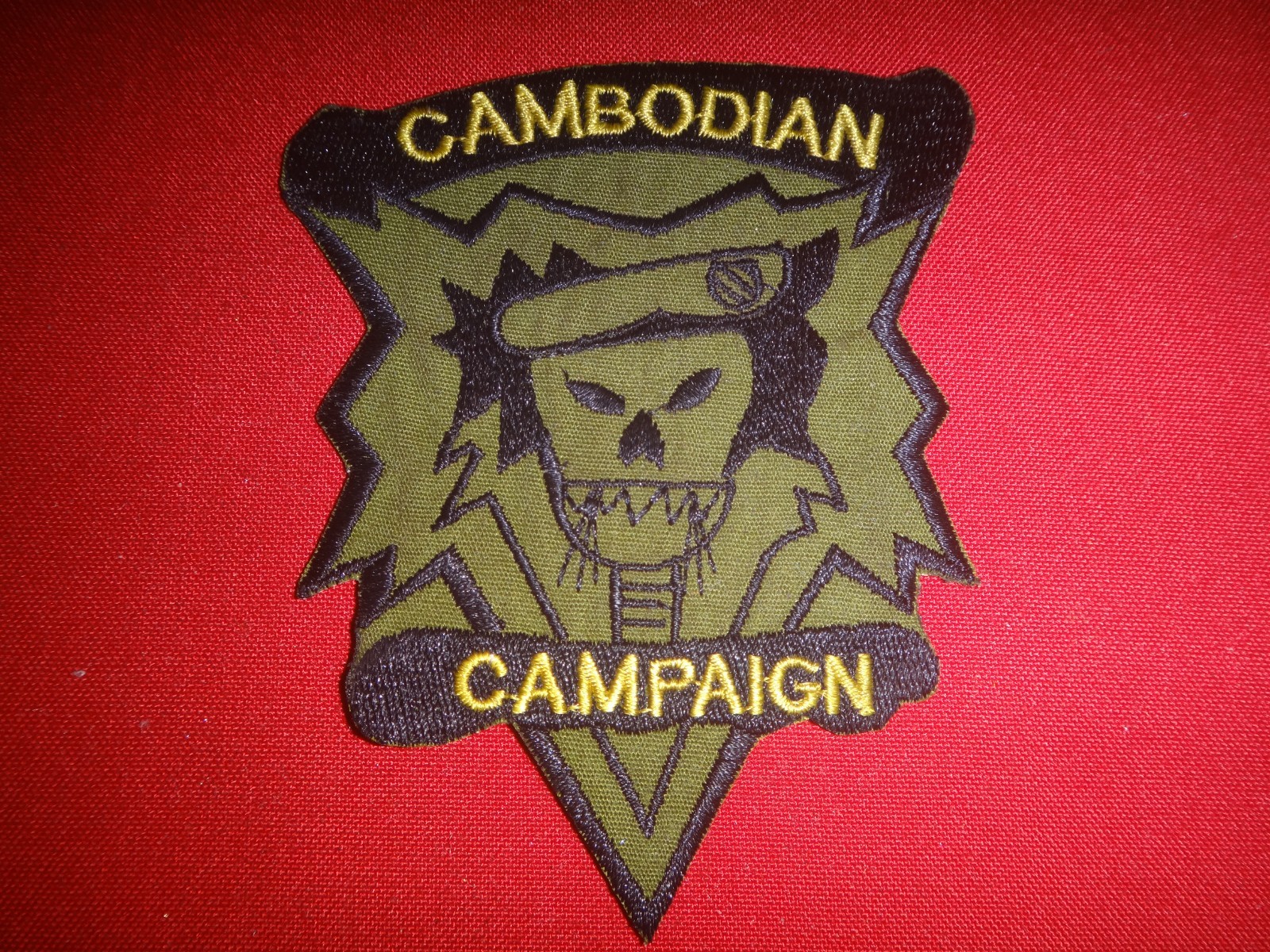 Vietnam War Subdued Patch US 5th Special Forces Grp MACV-SOG CAMBODIAN CAMPAIGN