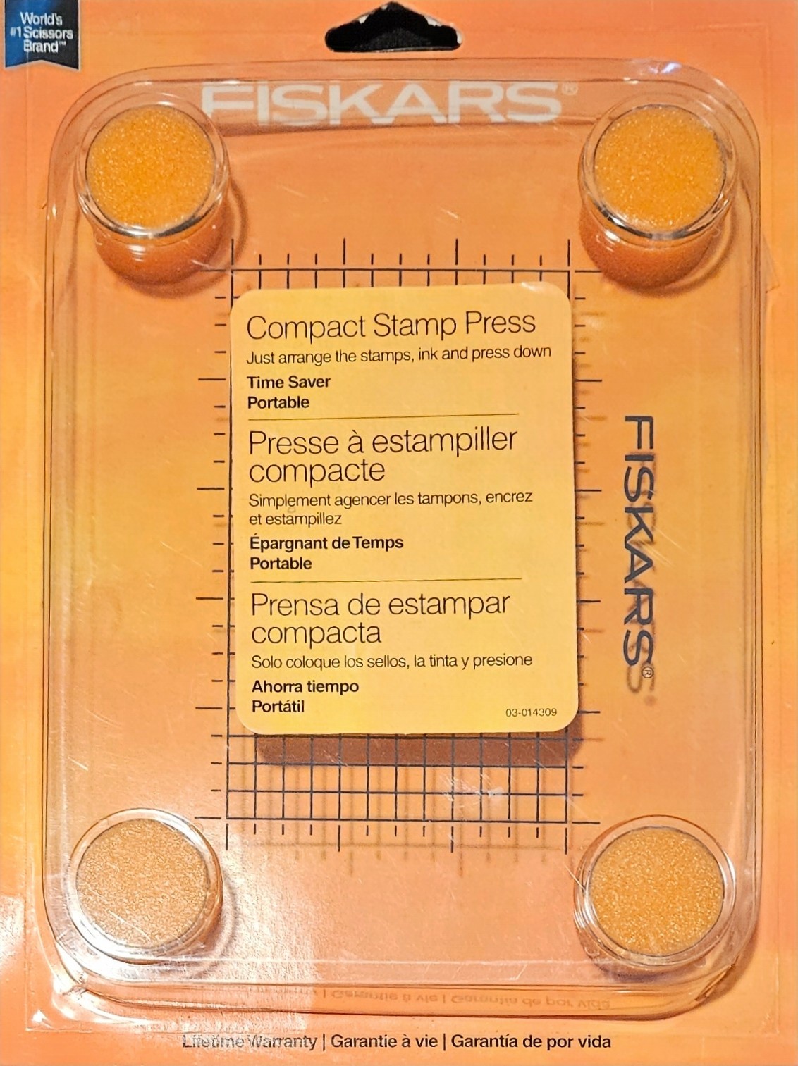 Fiskars Compact Stamp Press Fits 3" X 5 " Layouts