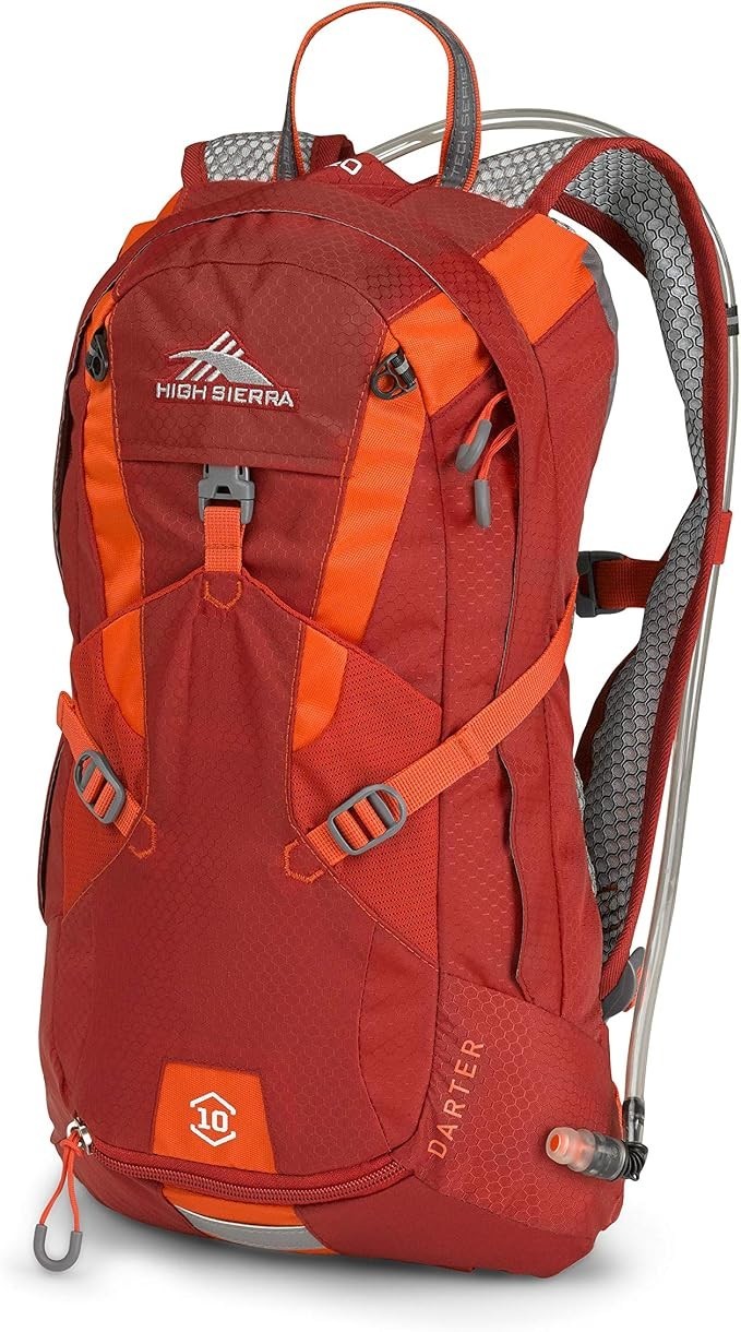 HIGH SIERRA DARTER 2L Hydration Bladder Airflow Cooled Panel 10L Nylon Backpack