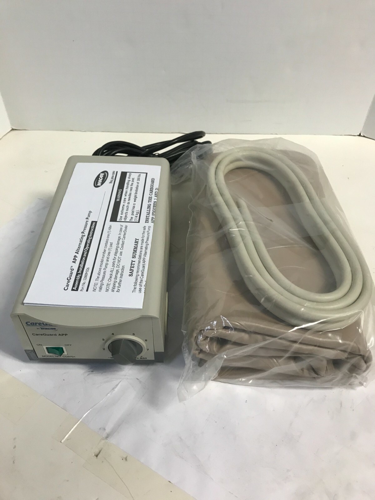 Invacare CareGuard APP Alternating Pressure Pump with Bed Mattress Air Pad
