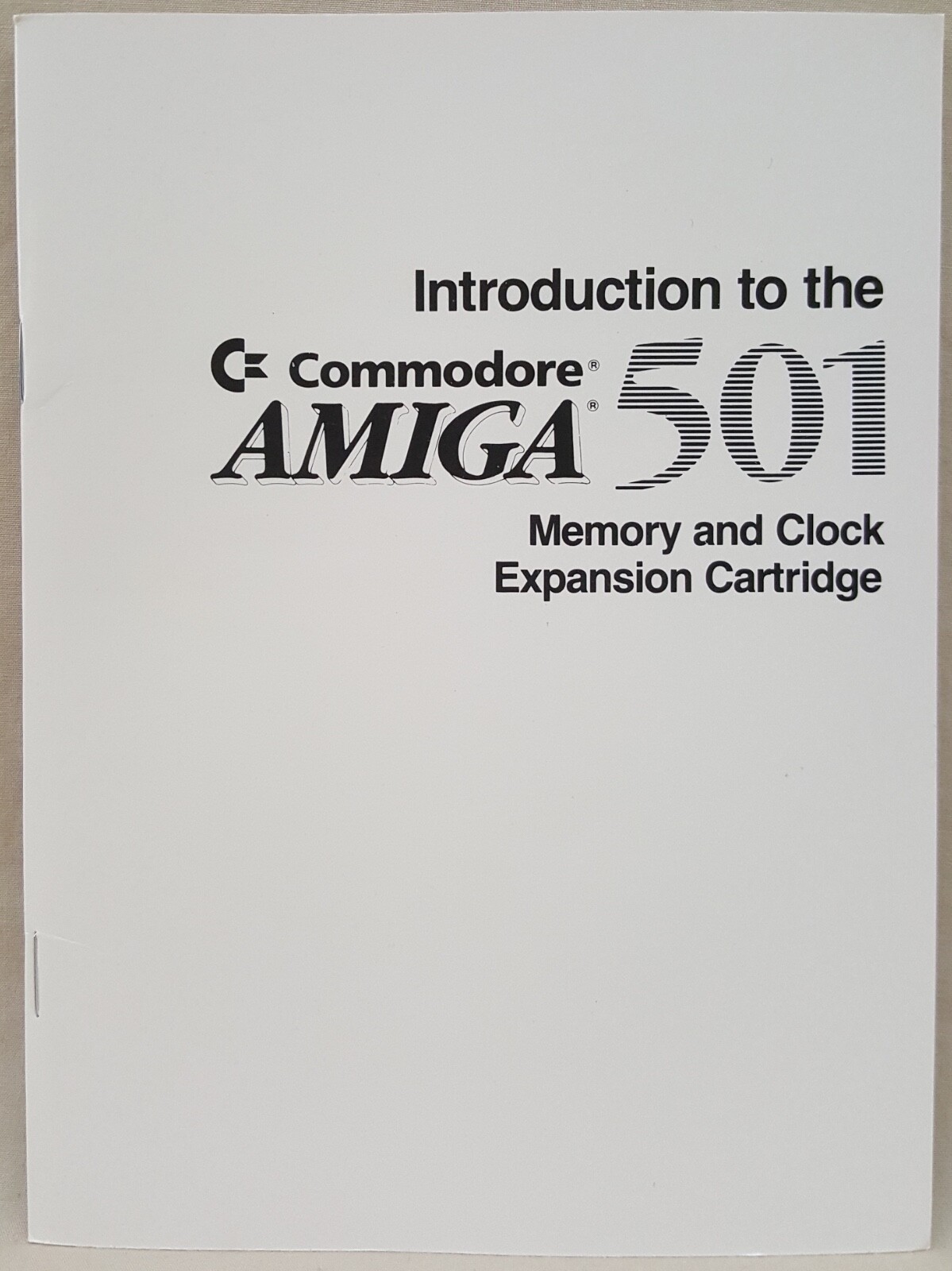 501 RAM Memory Expansion Card ENGLISH MANUAL for Commodore Amiga A501
