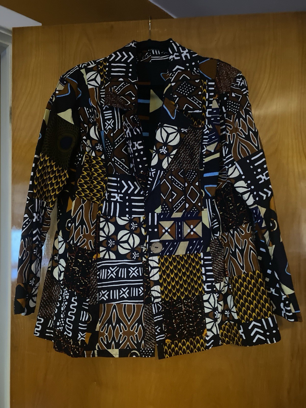 African Ankara Blazer, Size XL