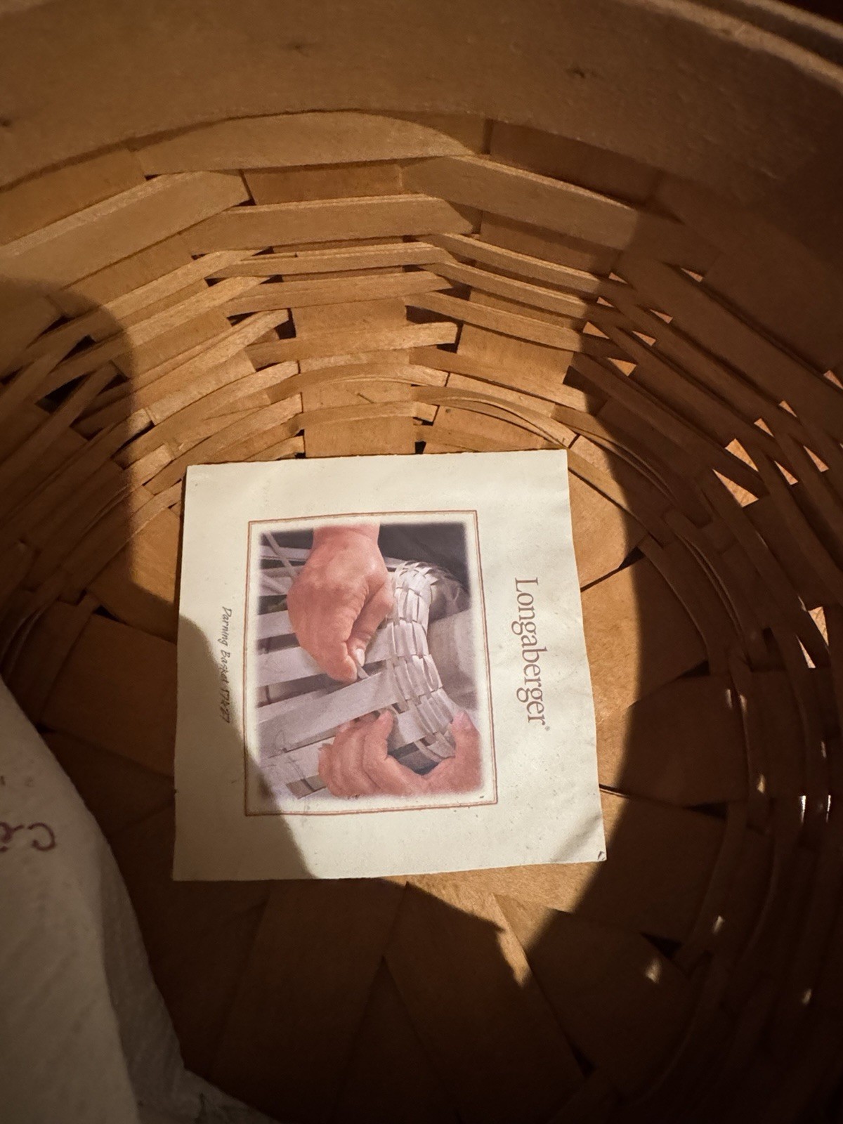 Longaberger Darning Basket with protector