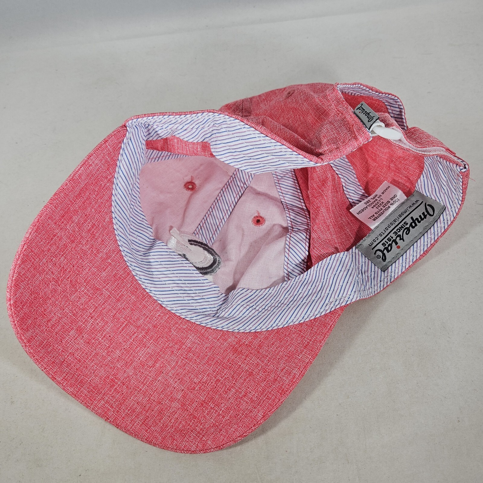 Castner Golf Hat Pink Embroidered Logo New Jersey Lessons Adjustable Strap Cap