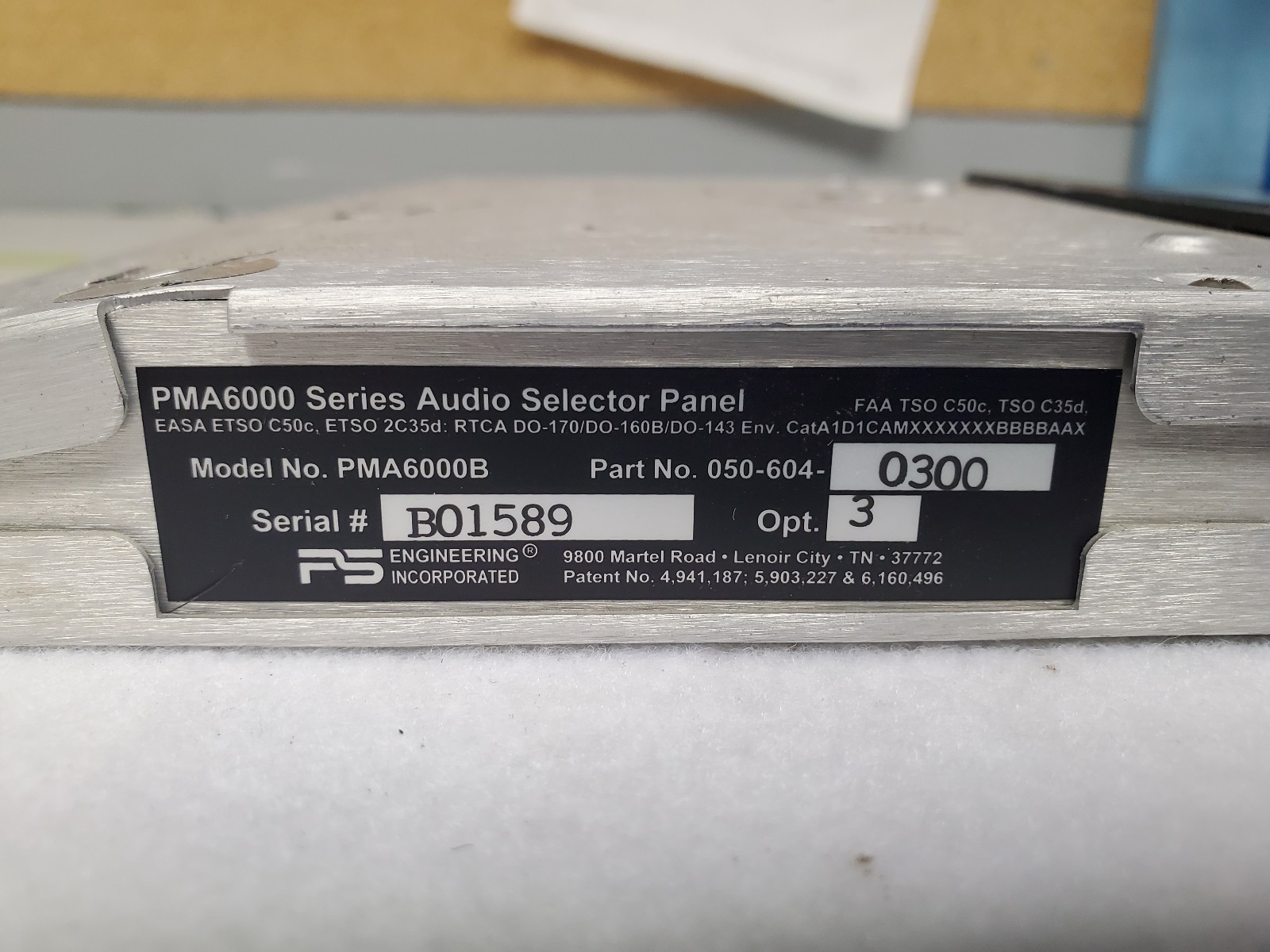 PS Engineering PMA 6000B Audio Panel with tray 050-604-0300