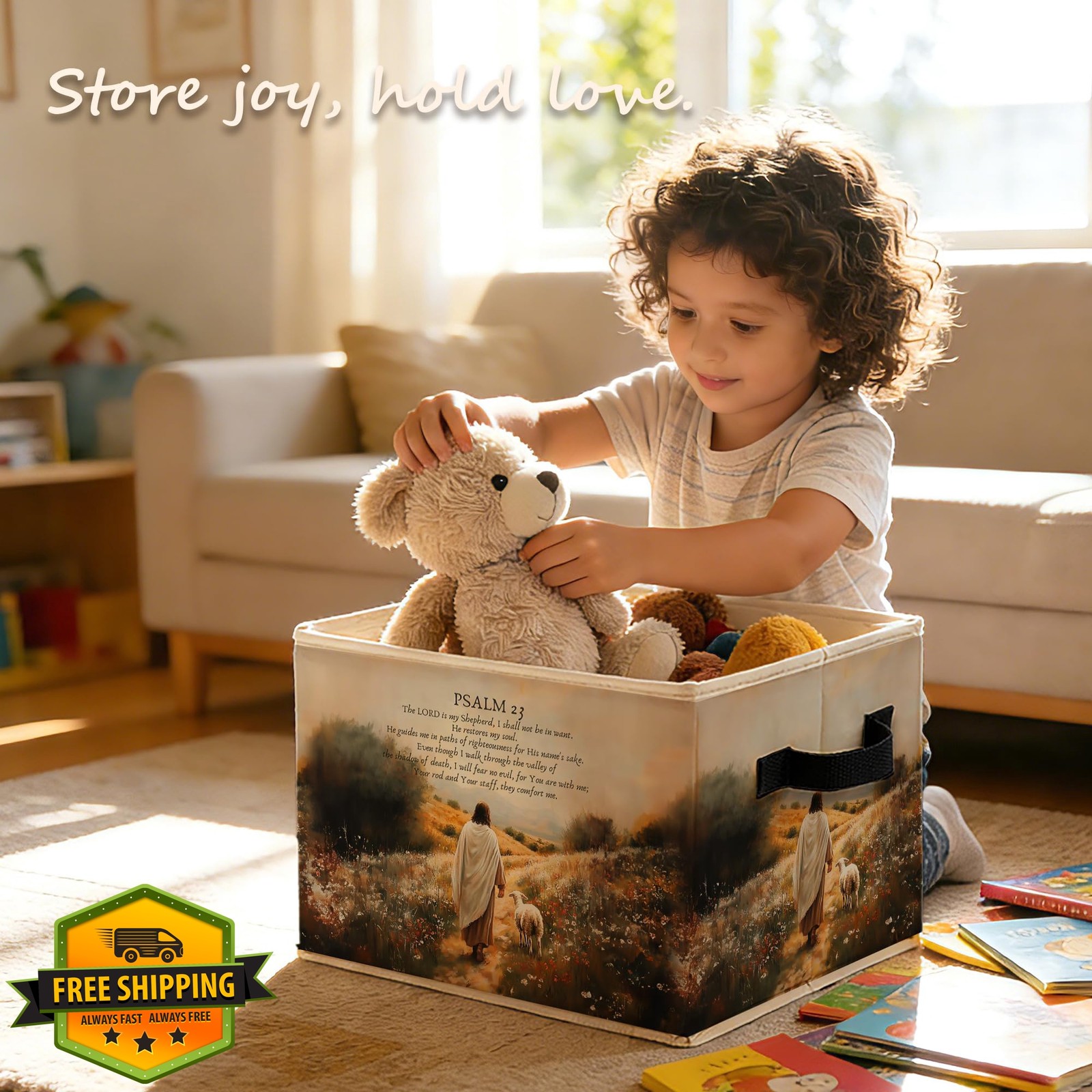 ADWHNHJY Storage Bin Psalm 23 SJ-3