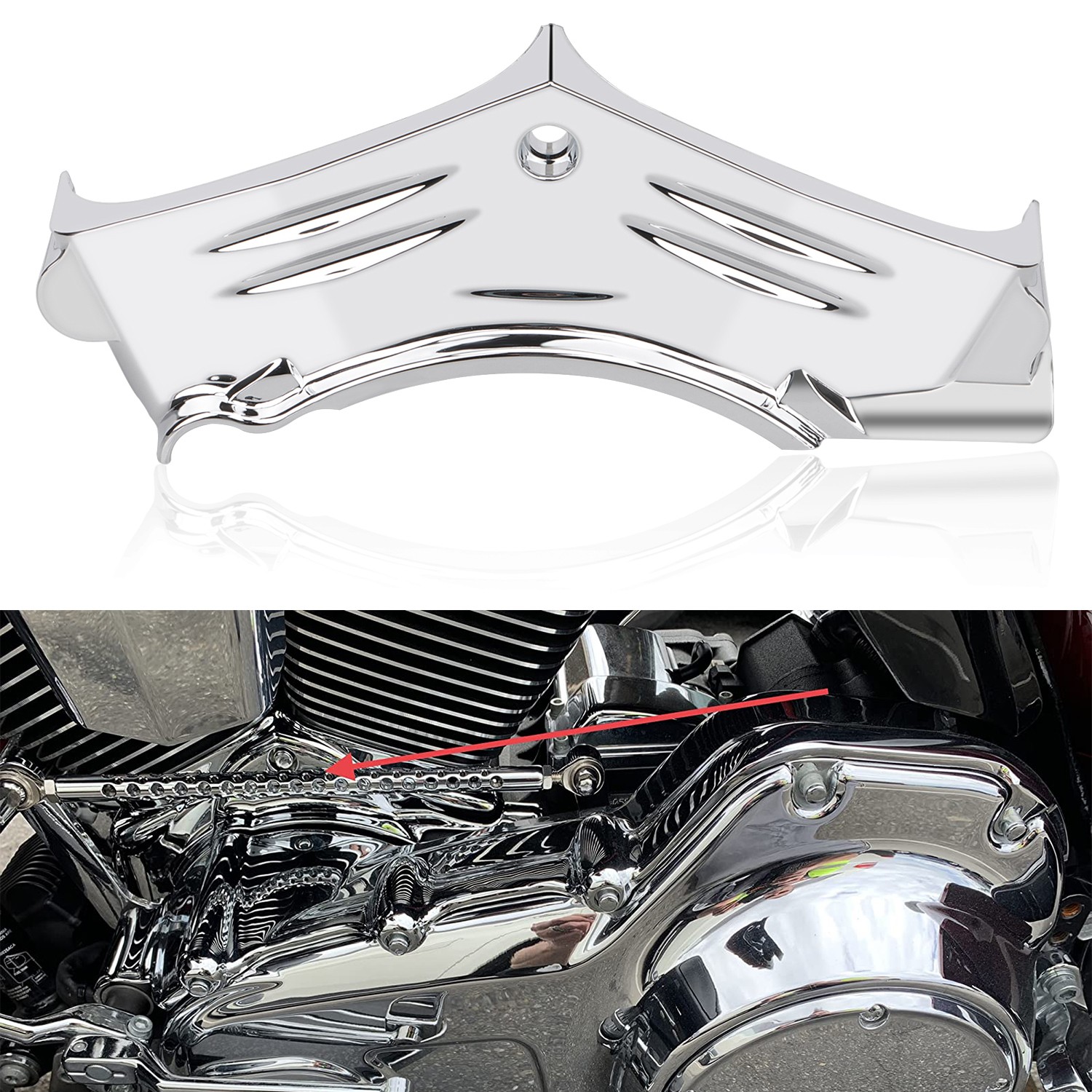 Chrome Cylinder Base Cover Fit For Harley Softail FXSTD Electra Glide FLHTC FLHT