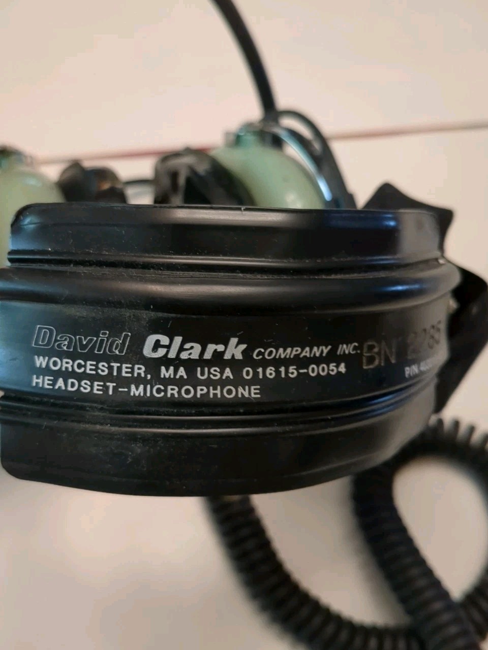 Vintage David Clark Aviation / Railway Headset 40301G-03 Single plug