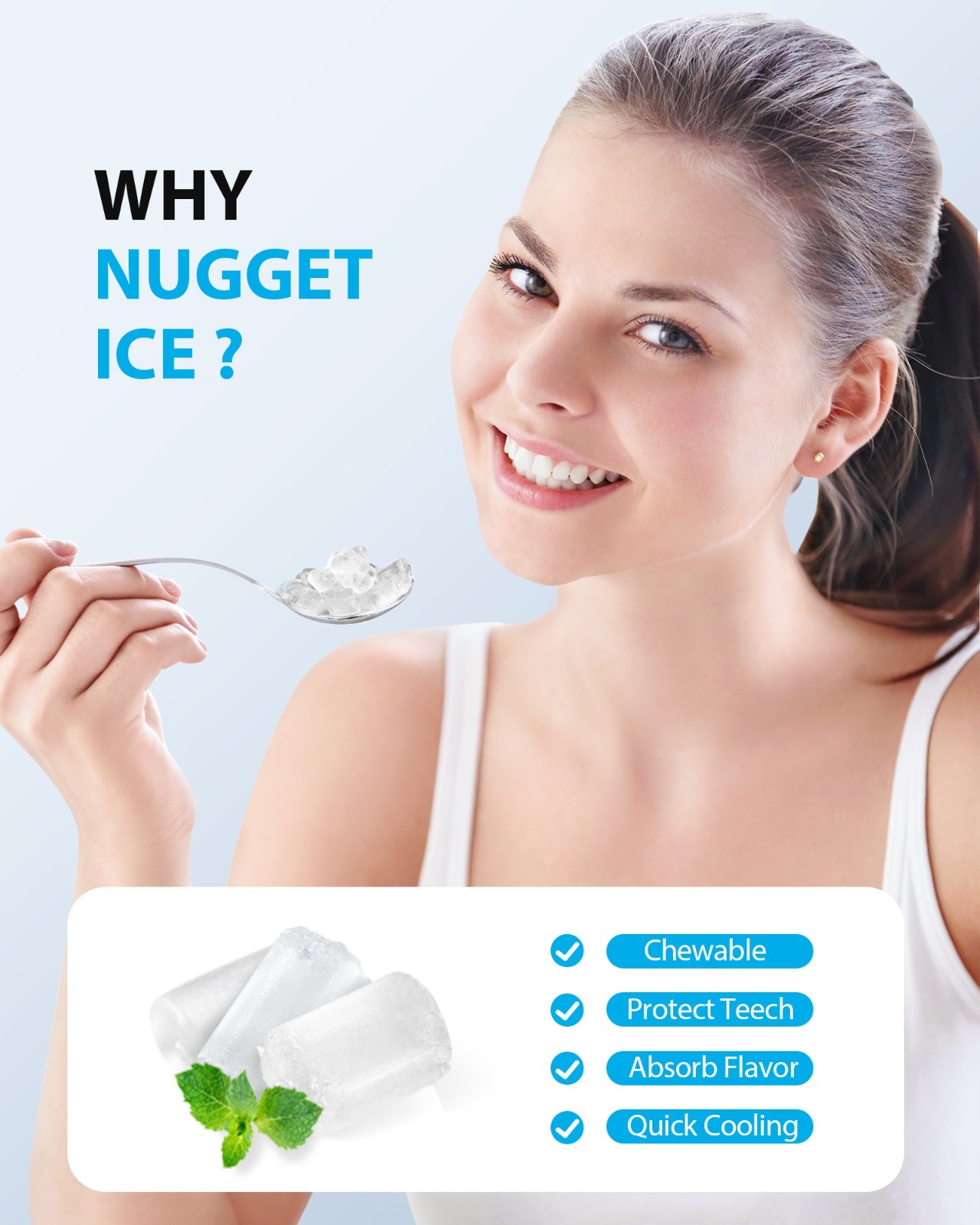 Aeitto Nugget Ice Maker Countertop,Pellet Ice Maker Machine Soft Chewable Ice
