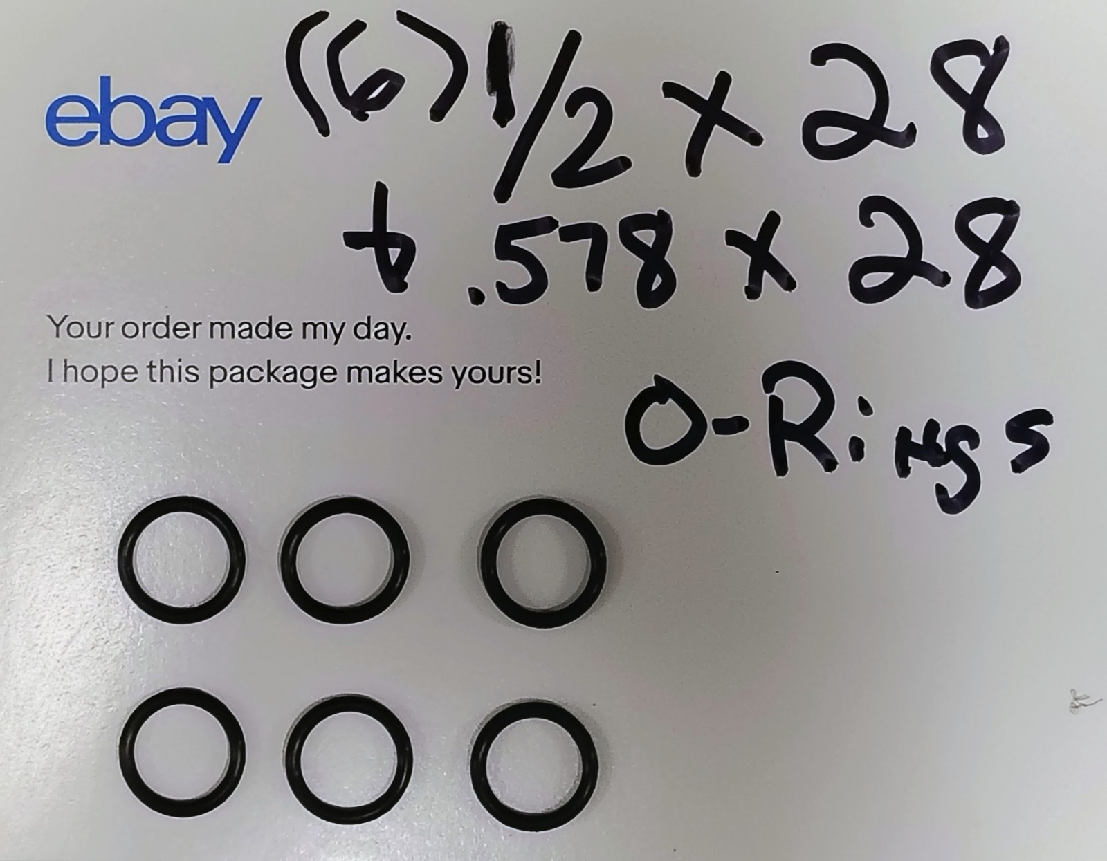 (6) 1/2 x 28 Threaded Muzzle O-Rings Hi-Temp Fluoroelastomer Protector Seals