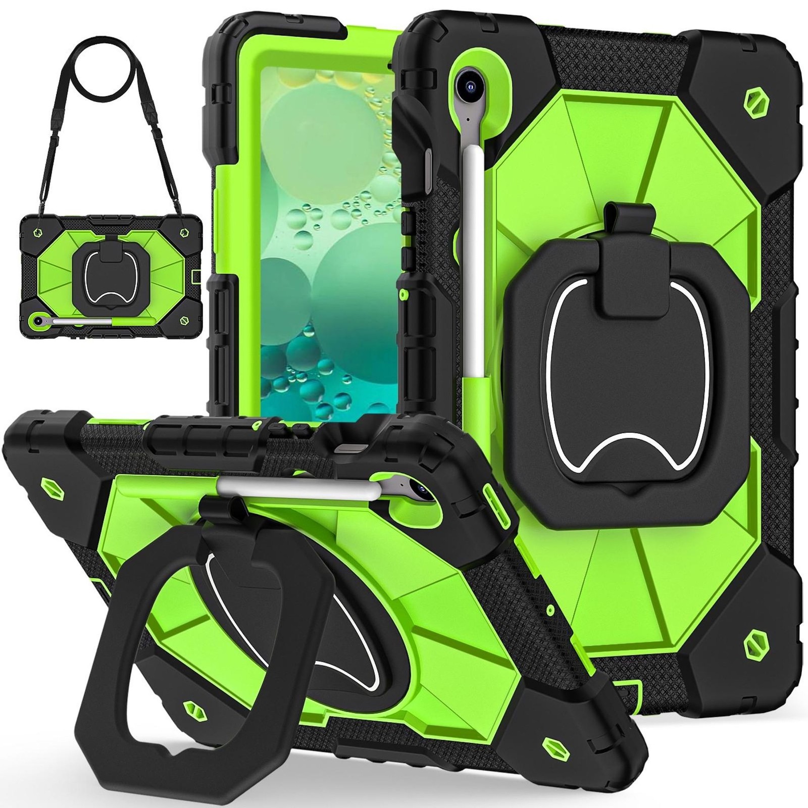 Robot Hybrid Case for Samsung Galaxy Tab S10 Lite / S10 FE with & Shoulder Strap