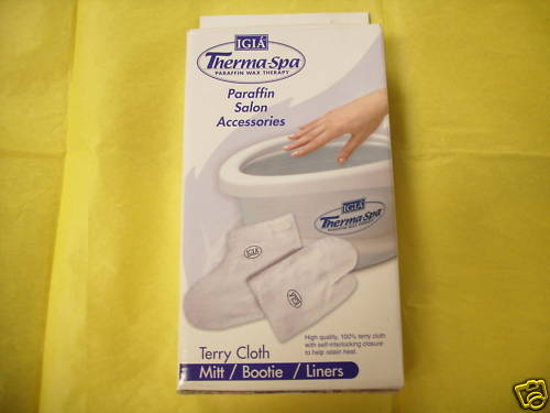 Spa Paraffin Wax Therapy Terry Cloth Mitt Bootie Liner NWOB