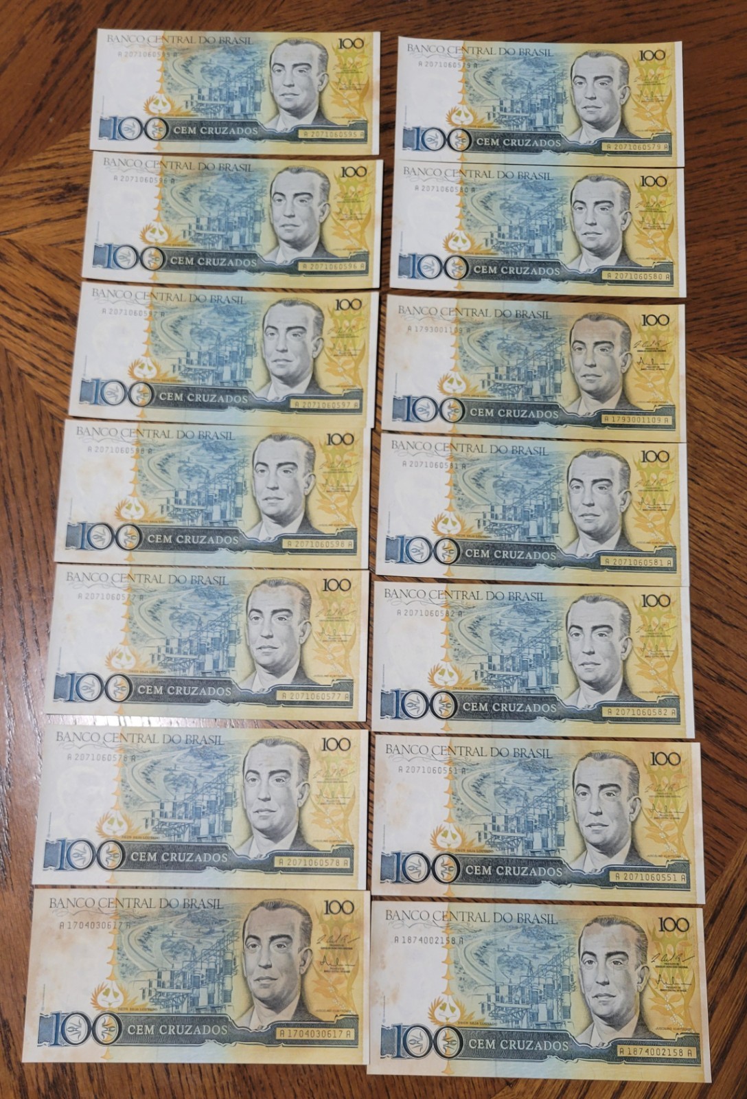 Vintage Banknote lot from Brazil,  see pictures.