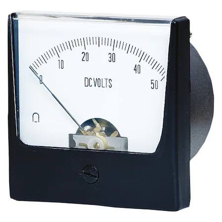 Zoro Select 12G443 Analog Panel Meter, Dc Voltage, 0-50 Dc V,  12G443