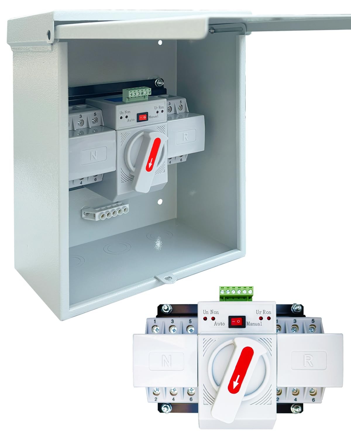125A Generator Transfer Switch, 3P Heavy Duty Automatic Transfer...