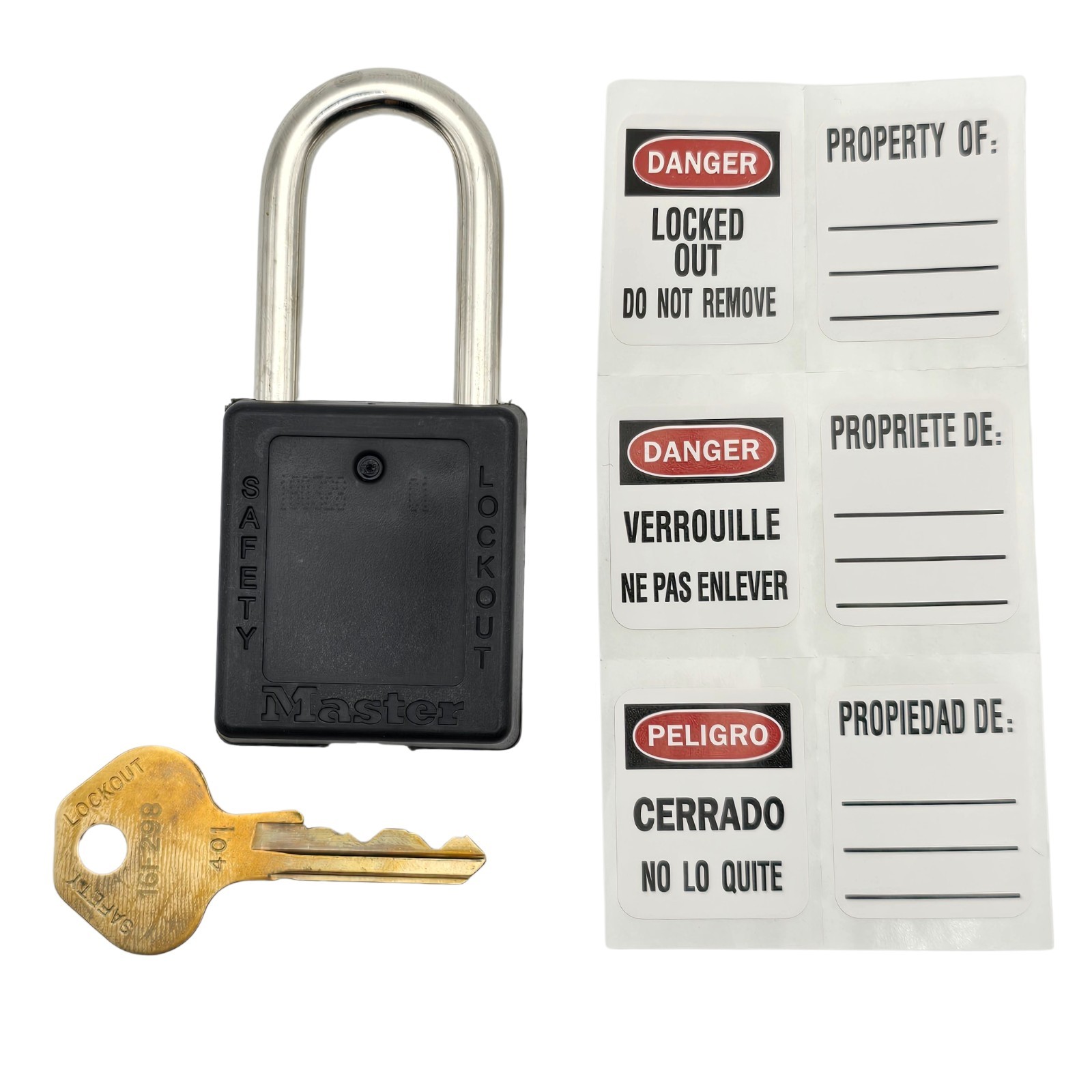 Master Lock 410KABLK Safety Lockout Padlock Black
