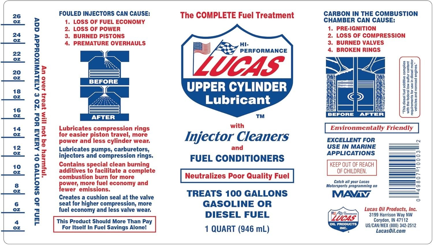 Powerful 1 Quart Injector Cleaner - Fuel Additive to Boost Engine Performance