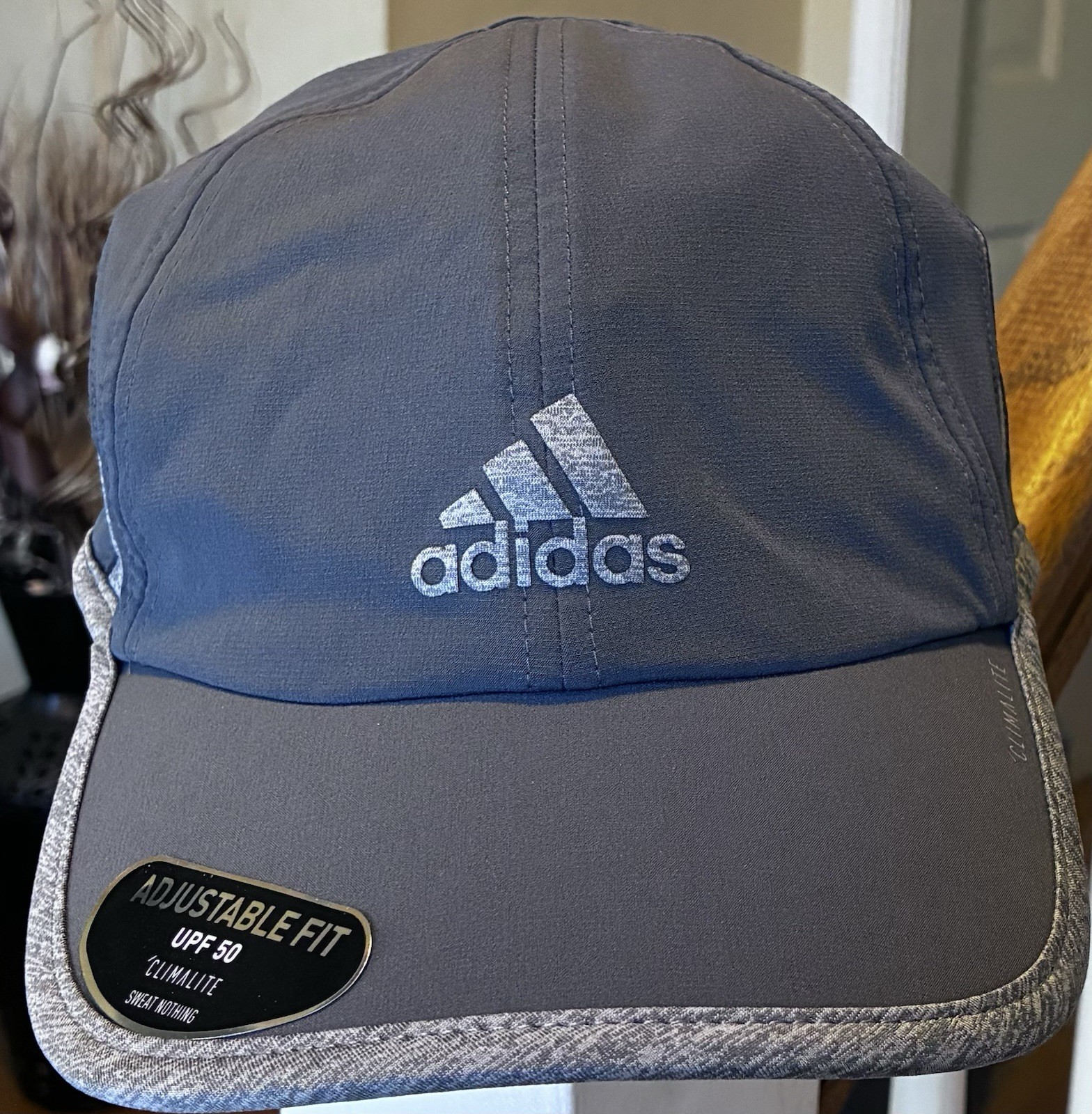 Adidas Superlite Hat Aeroready Climalite UPF 50 Men's Adj Cap Hat Grey NWT
