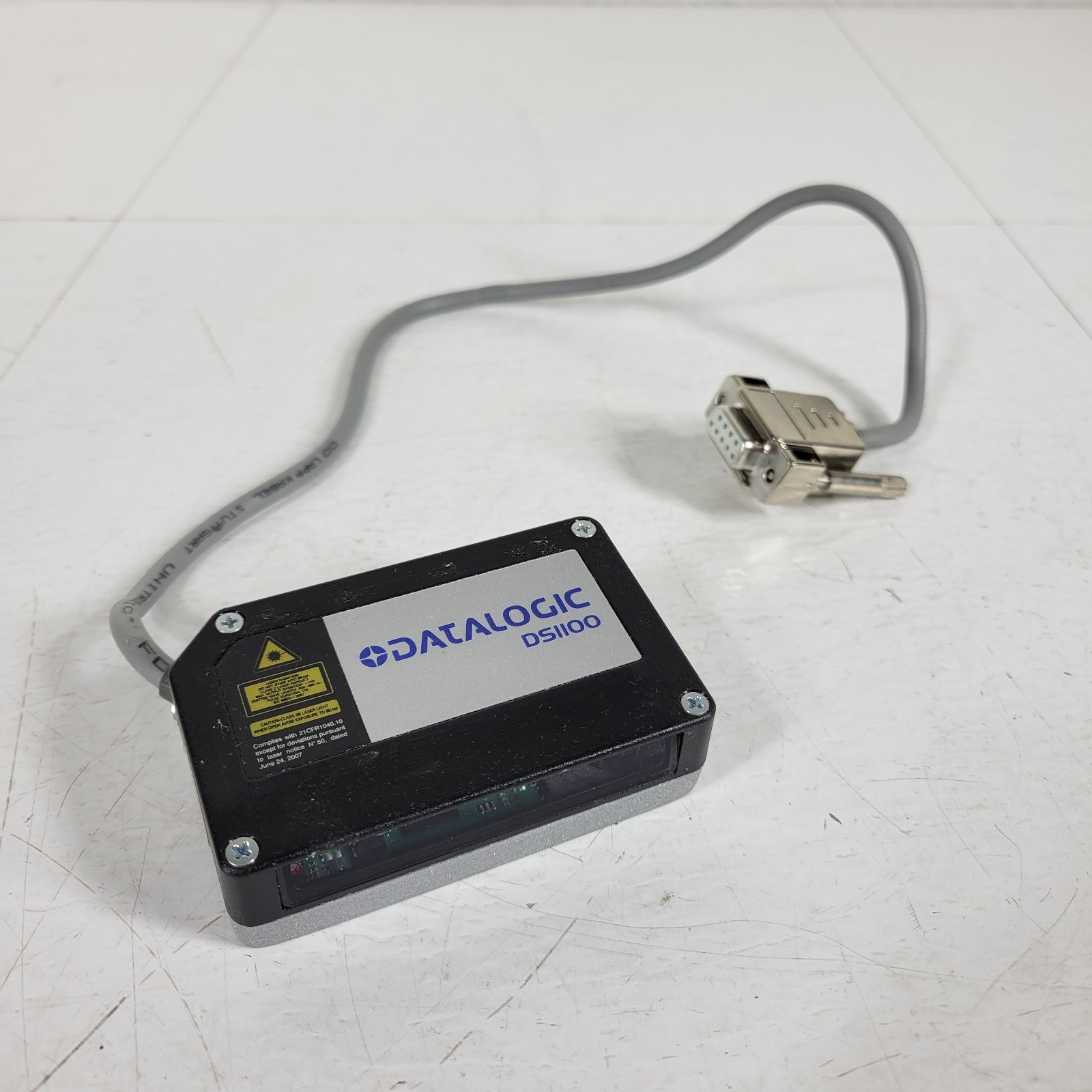 Datalogic DS1100-2011080 Laser Barcode Scanner 5VDC 500mA RS232 Serial Interface