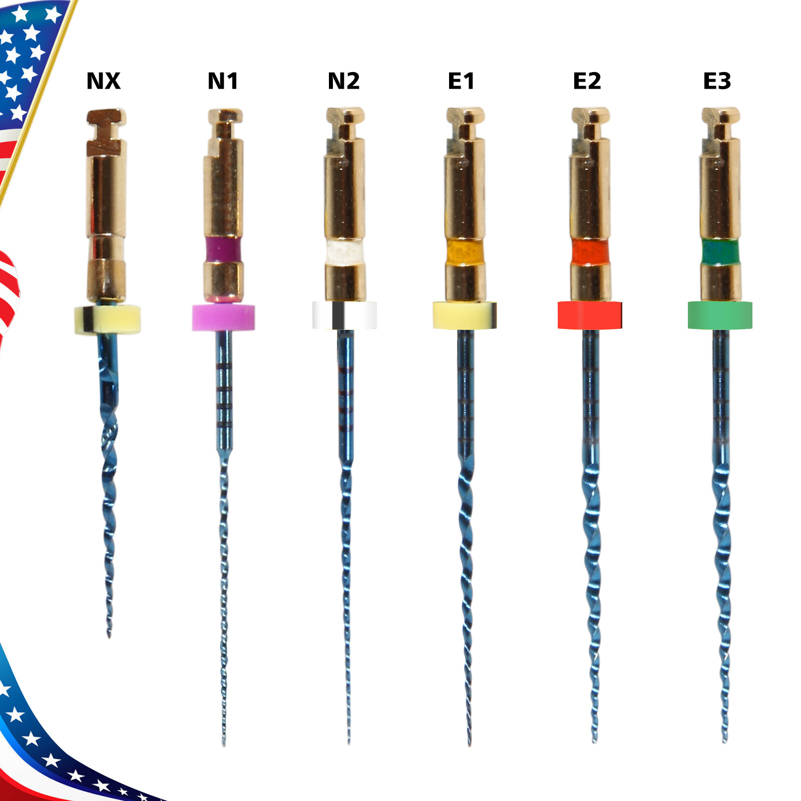 1-10 Packs Mixed Dental NITI Rotary Files 25mm Tips for Root Canal Endo Motor xr
