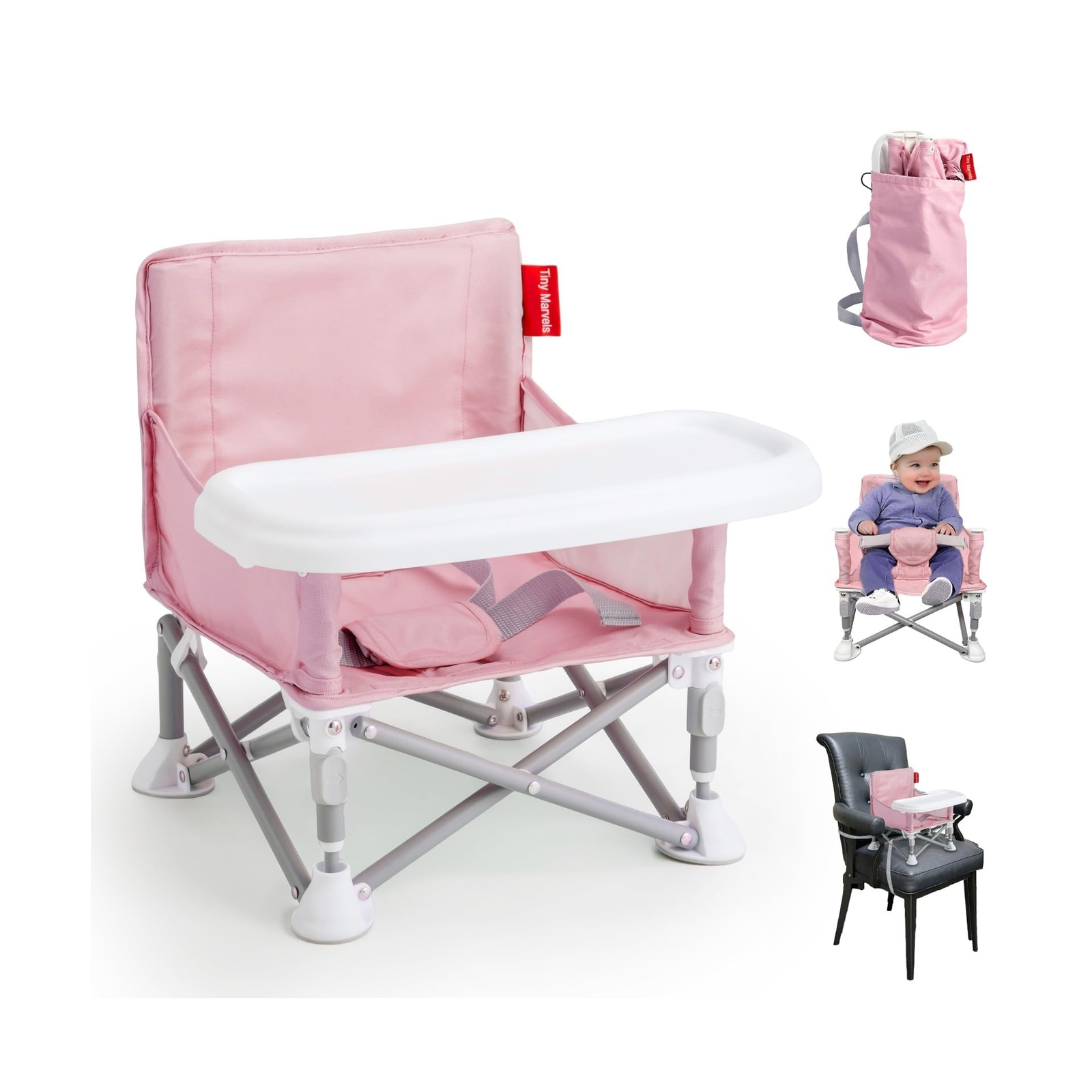 Portable 3-in-1 Baby Booster Seat – Cozy Floor Seat, Feeding Seat w... Fas
