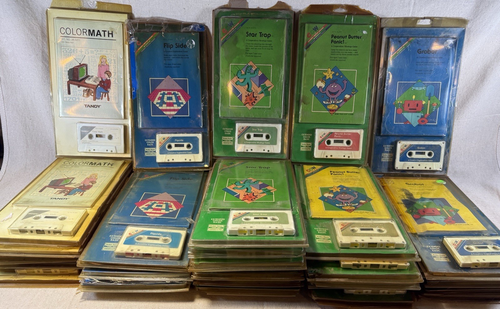 Lot 34 NOS Vintage Radio Shack Tandy CCW Trs-80 Teaching & Gaming Cassette Tapes