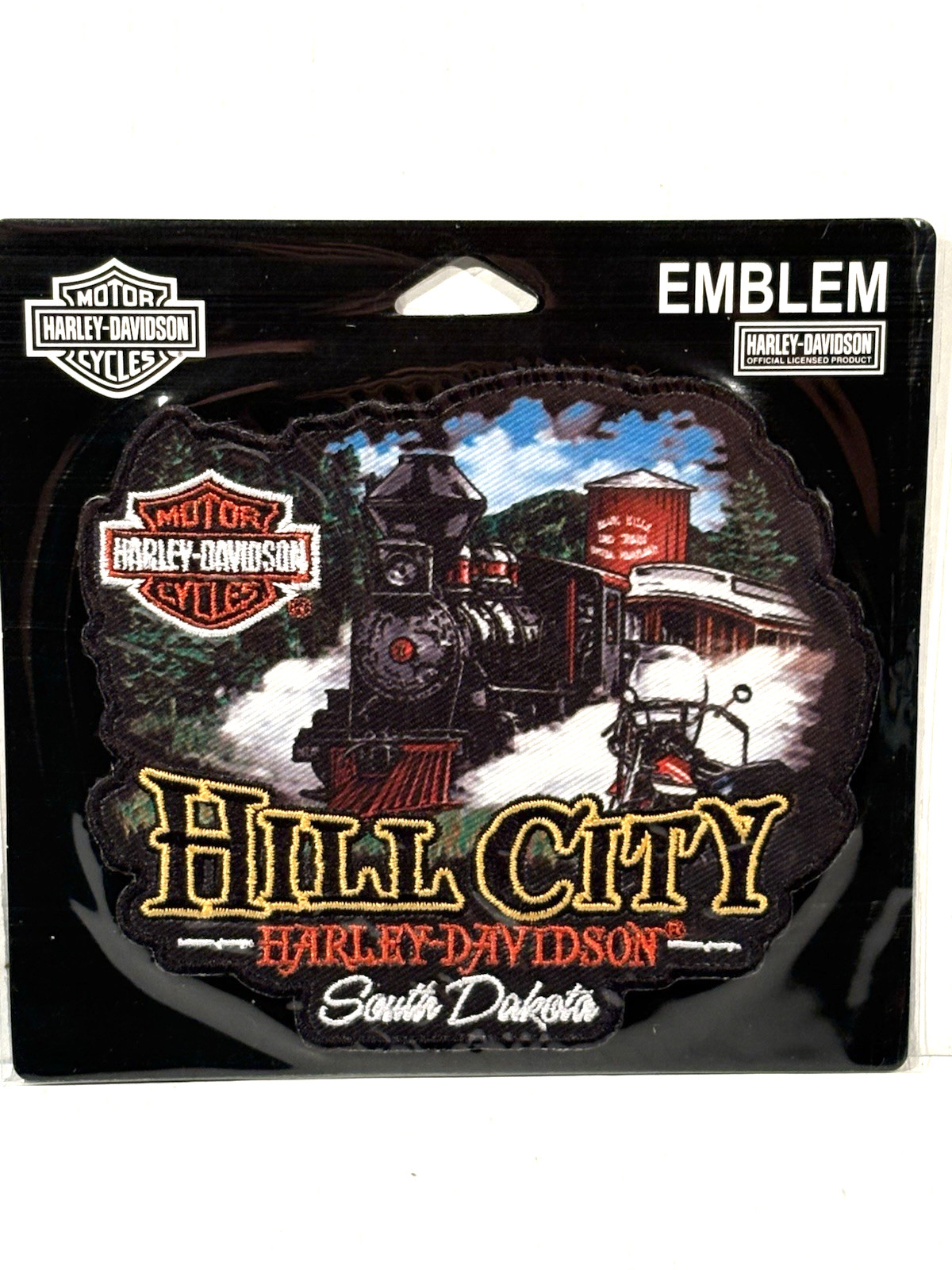 Harley Davidson Emblem Sew On Patch Hill City South Dakota Train 2007 NEW