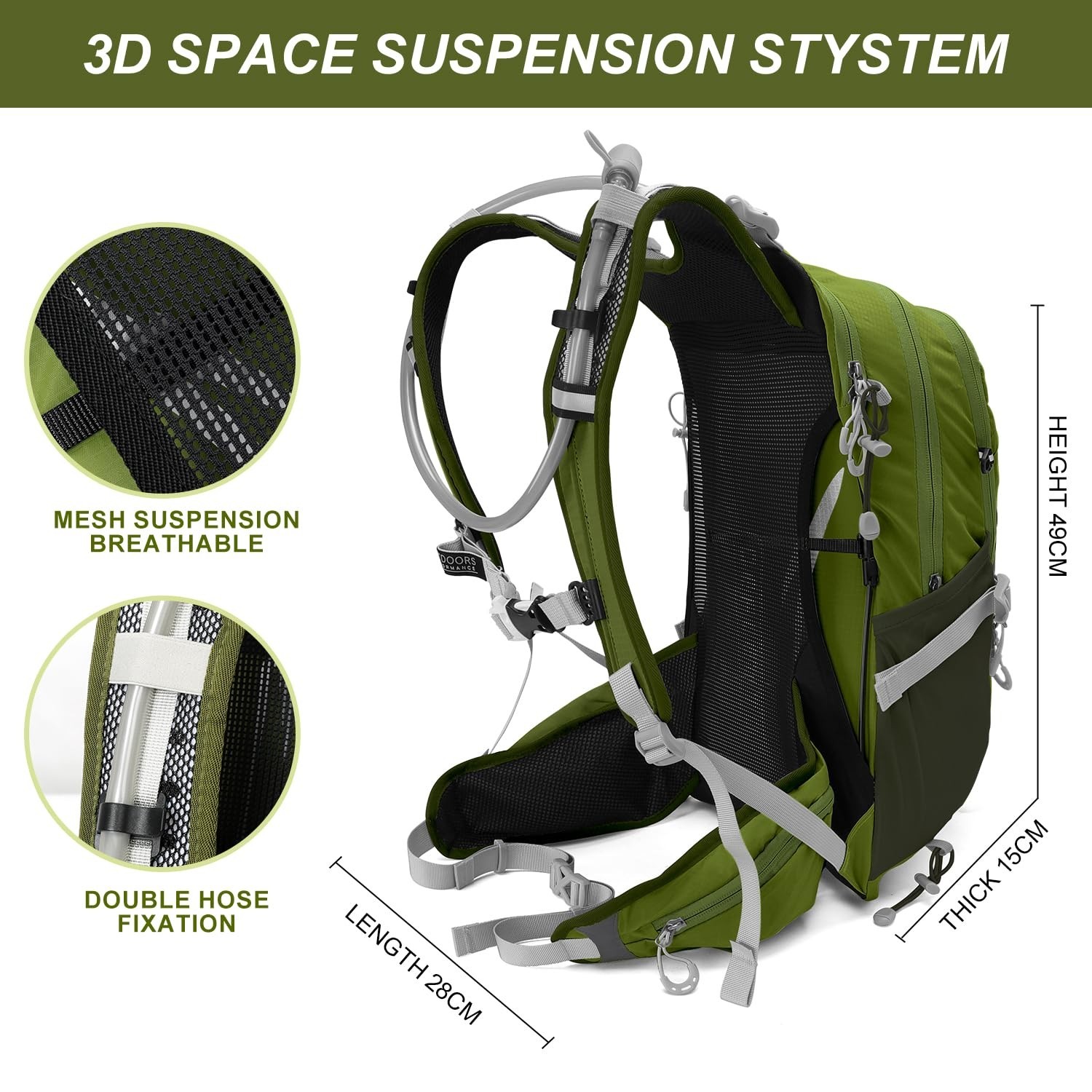 IX INOXTO 20L Hydration Backpack, Waterproof Hiking Internal Frame Backpacks ...