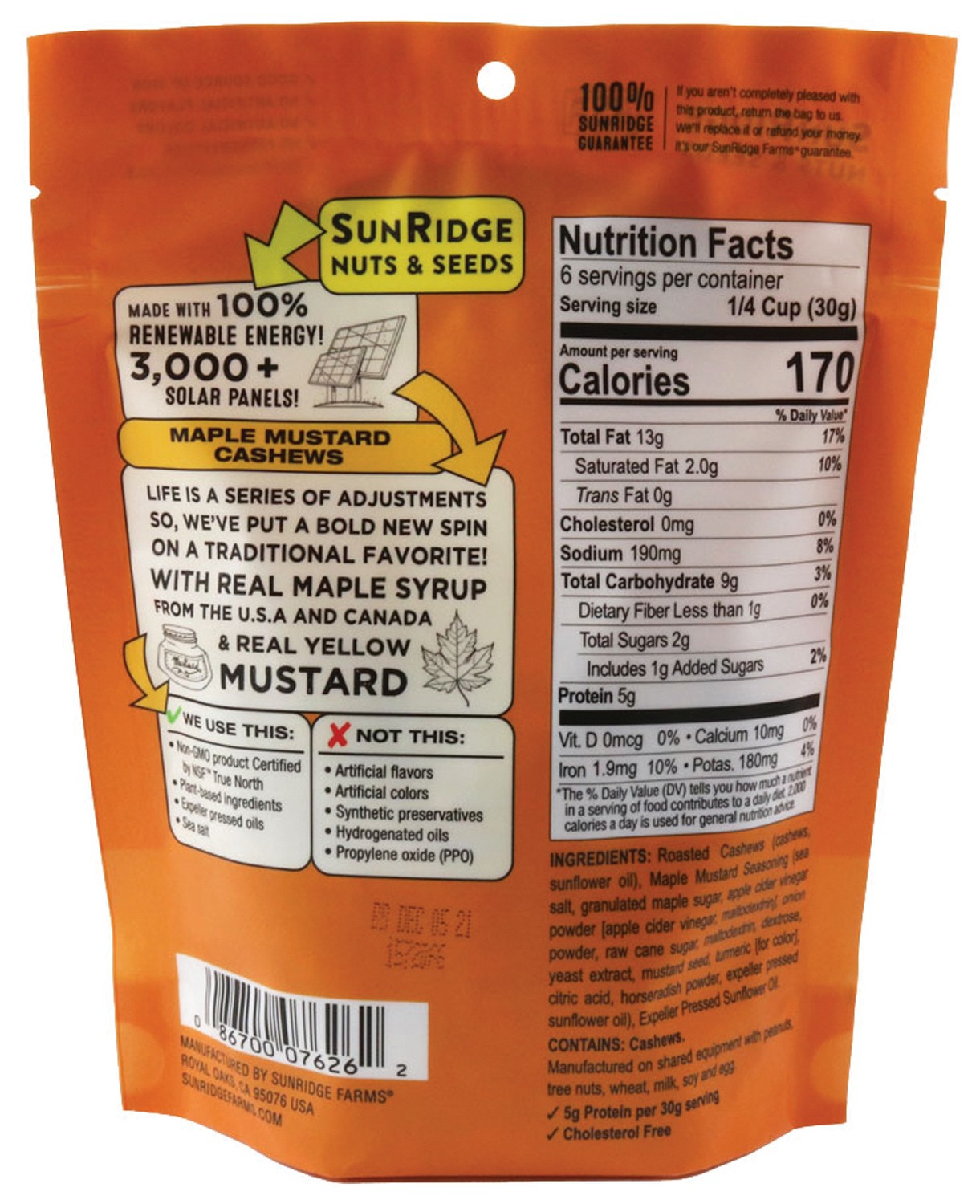 Sunridge Farms Maple Mustard Cashews: A Sweet and Savory Snack Delight!