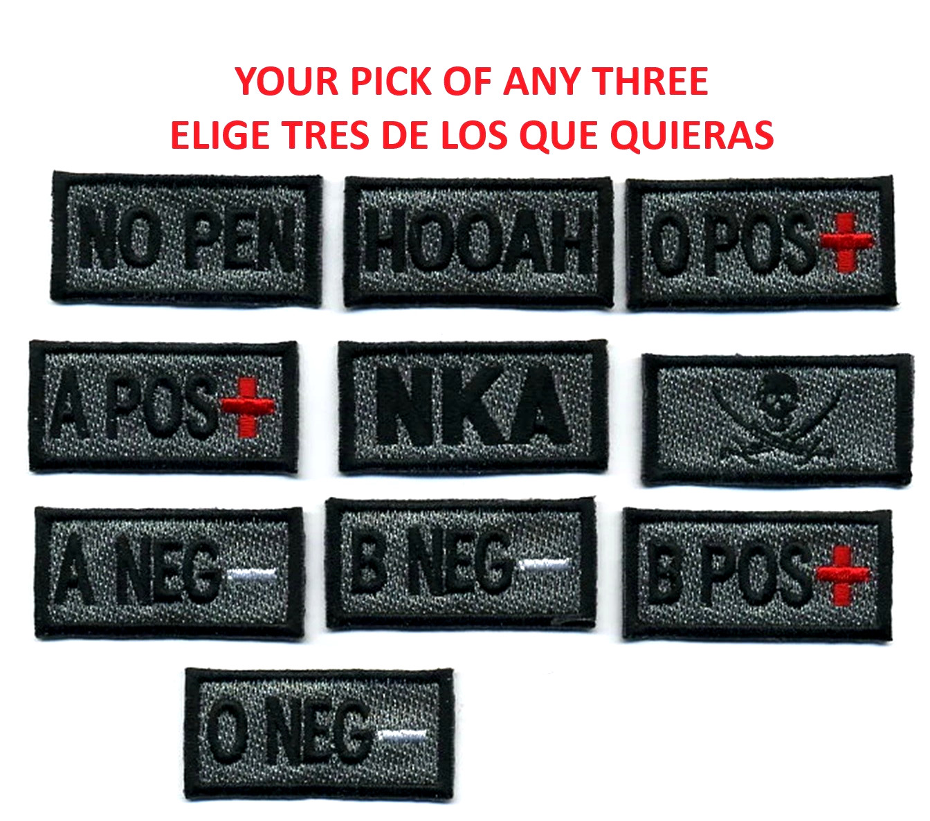 JOINT TASK FORCE JTF SEAL SPECIAL WARFARE ODA vêlkrö 2" 3-PC: YOUR PICK OF ANY 3