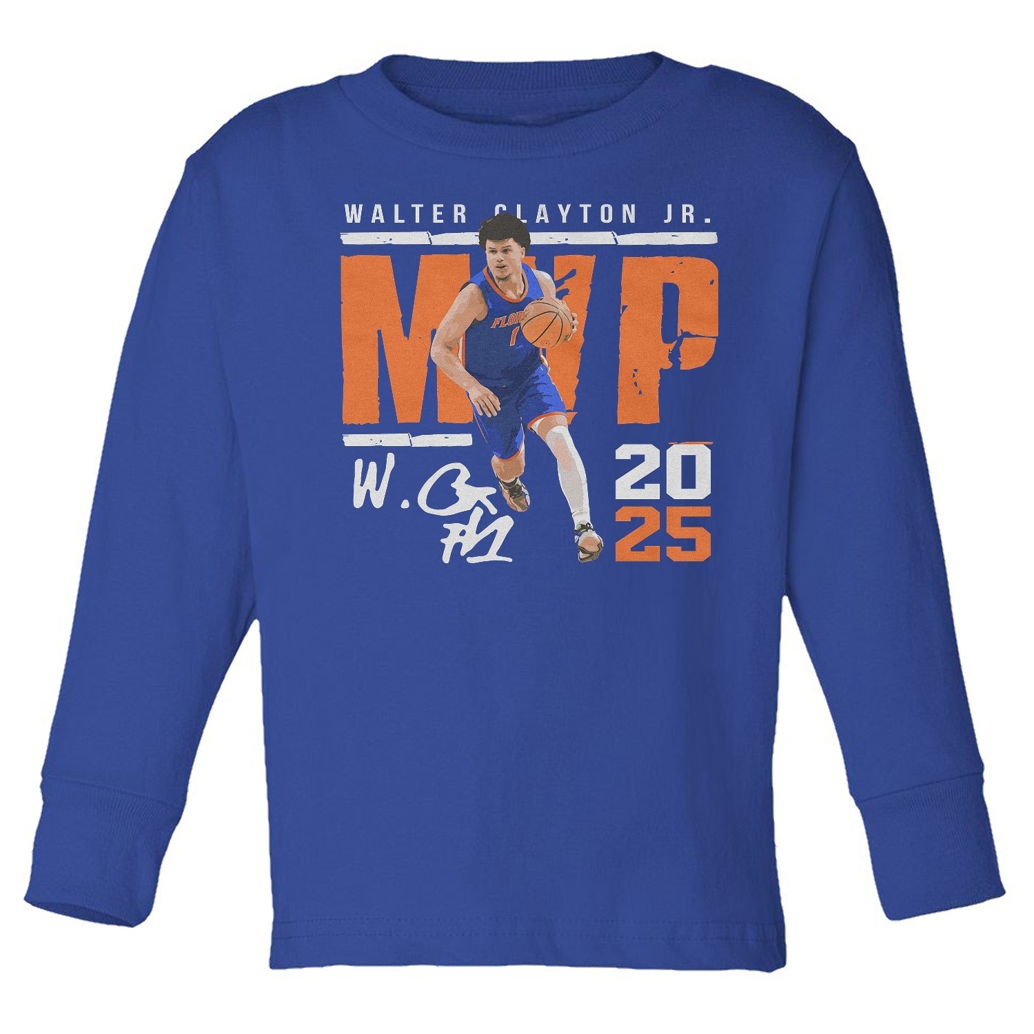 Clayton Jr Man of the Match Basketball Design Toddler Long Sleeve T-Shirt