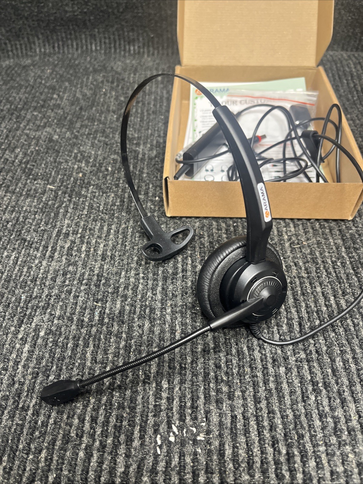 Arama Call Center Headset A800 Black 3.5 Call Control Microphone