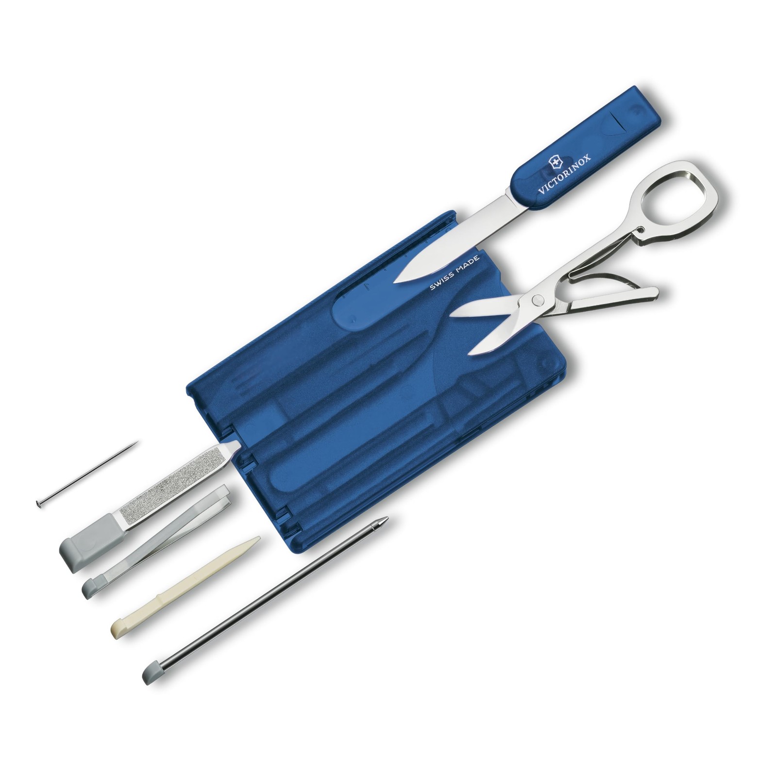Victorinox 0.7122.T2 SwissCard Classic Blue 10-Func Swiss Multi-Tool Scissors