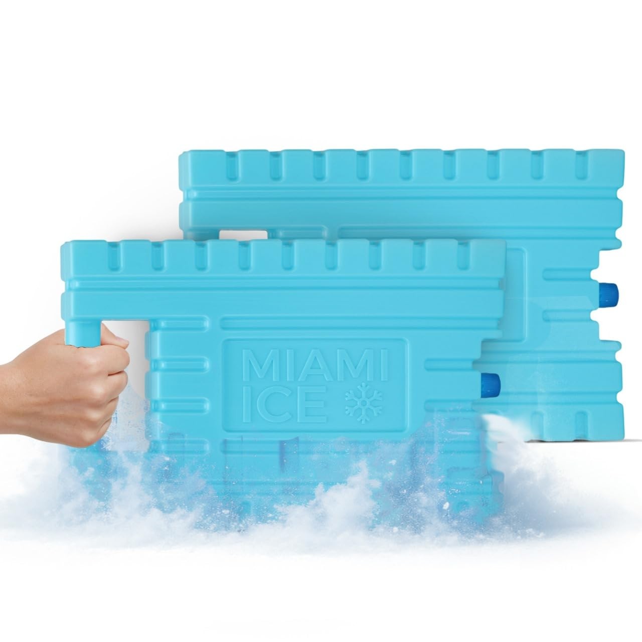 Miami Ice XL Reusable Ice Packs for Coolers 12"x9", Lasts 96 Hours, 2 Pack