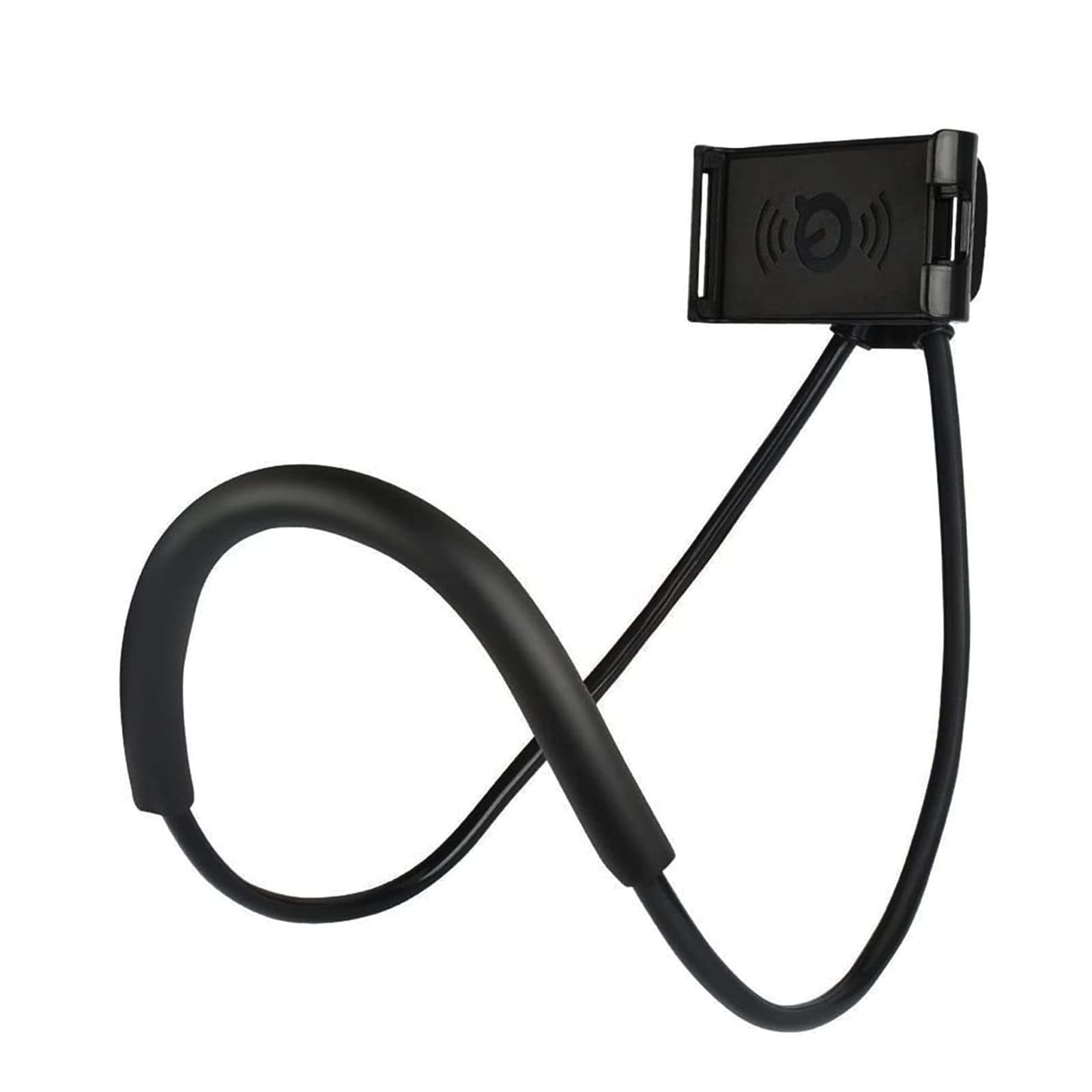 Hanging Neck Cell Phone Holder - 23.6" / 60 cm Black Lazy Stand for Waist, De...