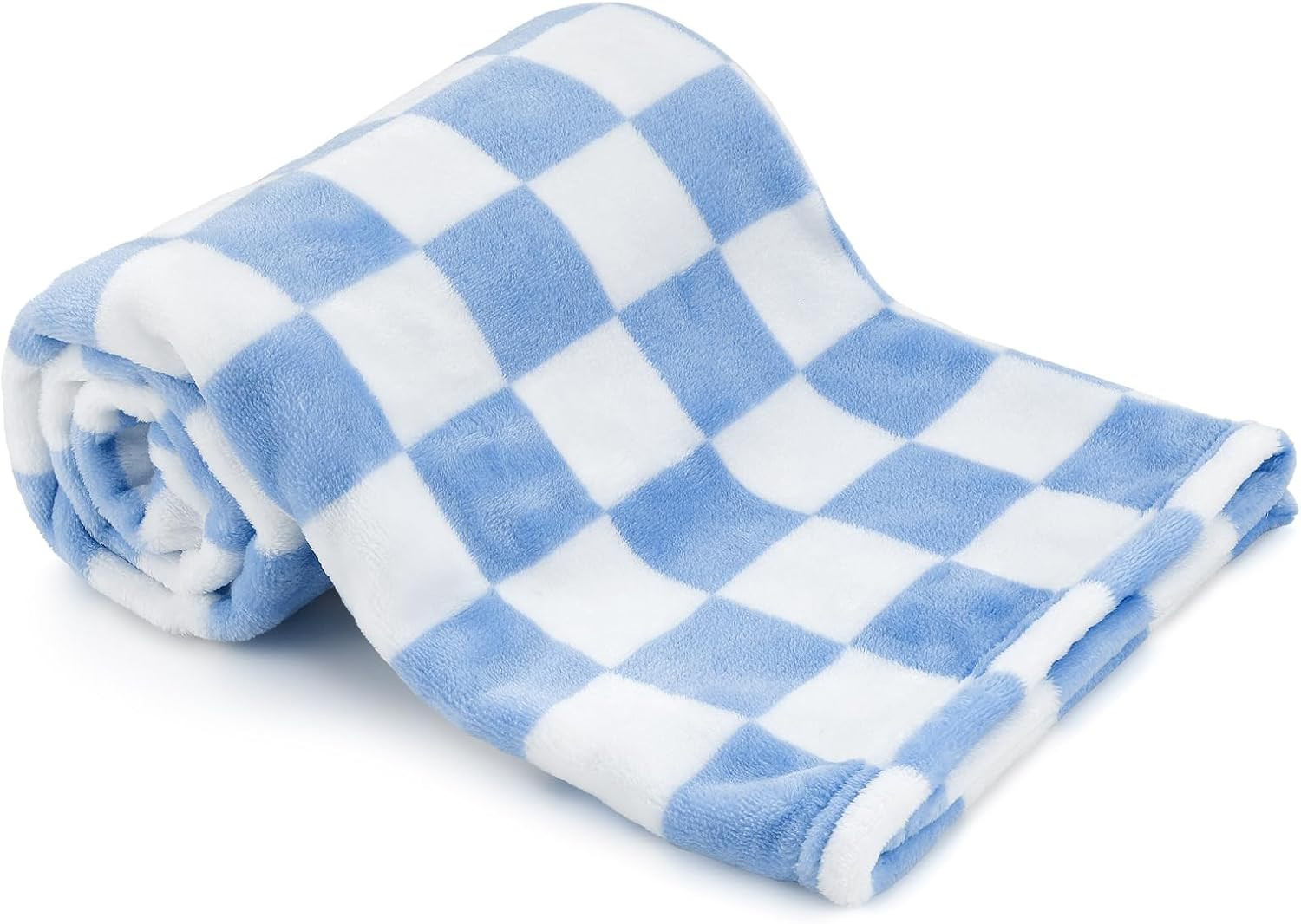 Plush Checkered Baby Blanket, 30x40�� Warm Fleece for Infants & Strollers