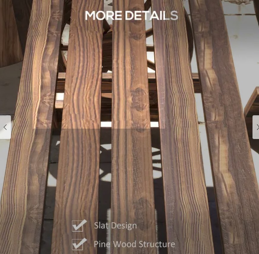 Wooden Patio Table and Chairs 3 Pieces All Weather Outdoor Dining Furniture Set