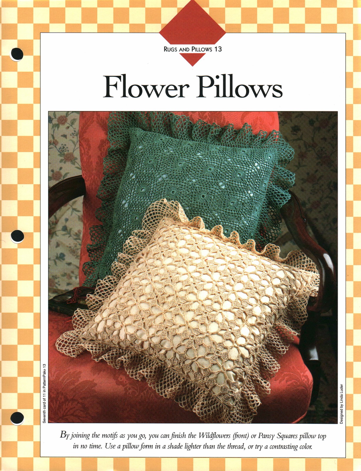 Flower Pillows - Rugs & Pillows 13 | Vanna Crochet Faves 85130-H