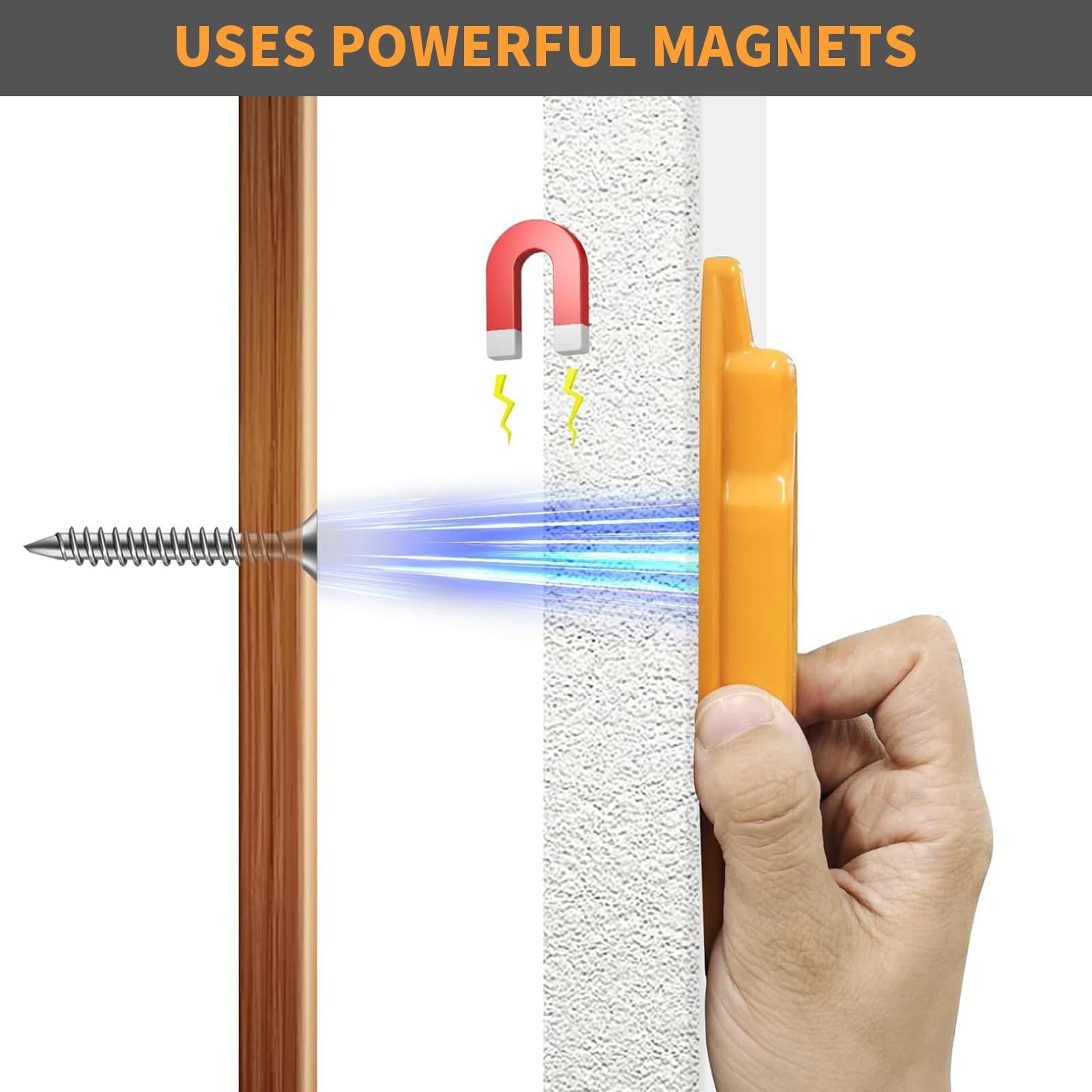 Magnetic Stud Finder for Drywall, Manual Wall Stud Locator Tool for Finding S...