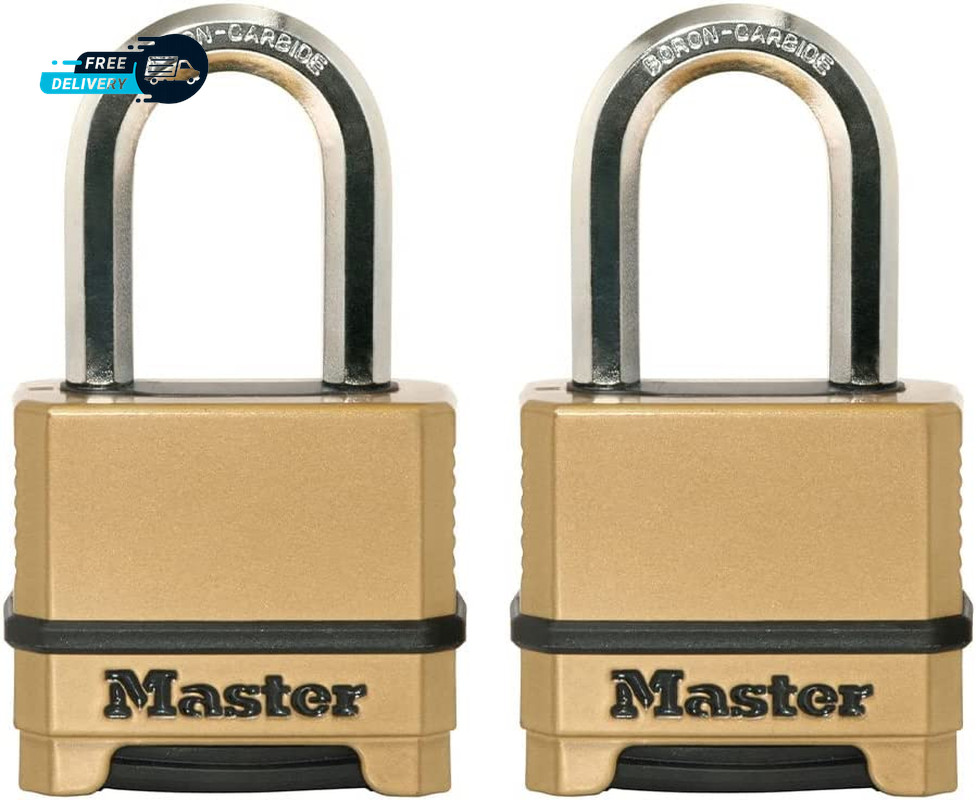 Gold Combination Lock Heavy Duty Weather Resistant Padlock Resettable