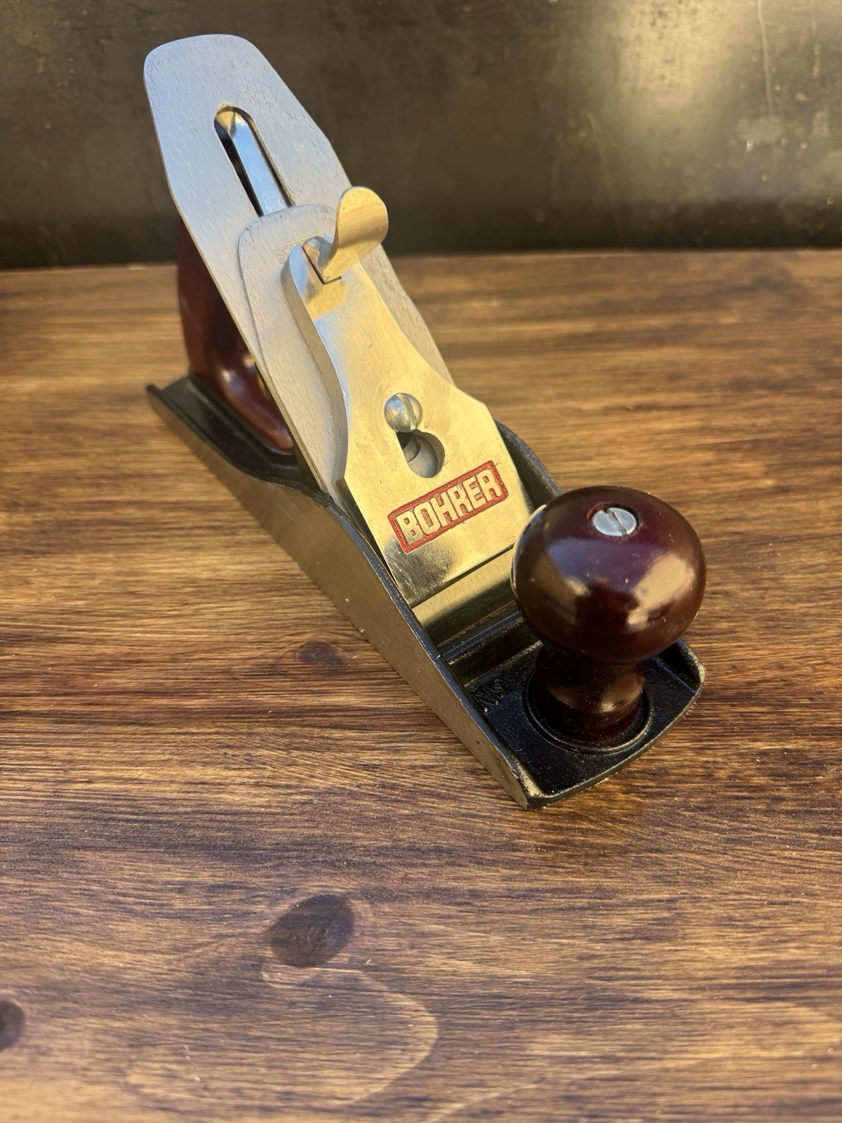 VINTAGE BOHRER WOOD BENCH PLANE Tool NO 4