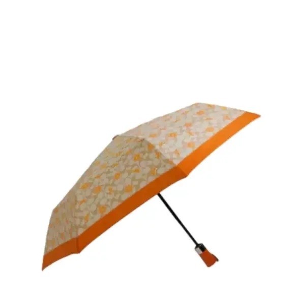 Coach 1562 Umbrella in Signature Orange Print, SV/Light Khaki