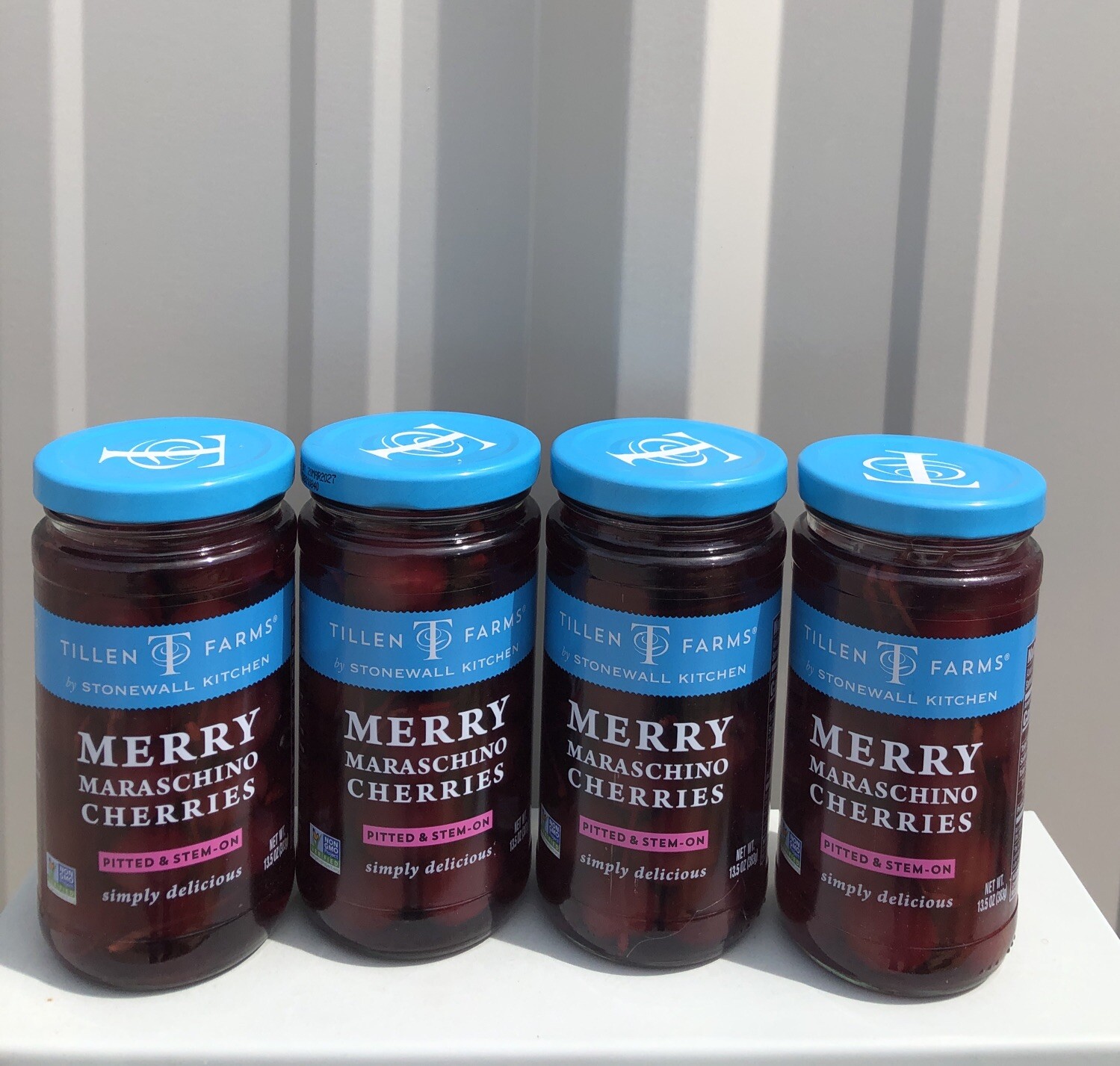 Tillen Farms Maraschino Cherries, 13.5 oz Gluten Free - Vegan - Kosher 4 Pack