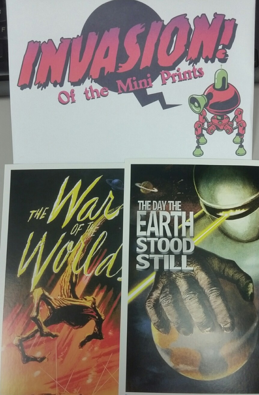 Loot Crate Invasion of the Mini Prints: War of the Worlds, Day Earth Stood Still