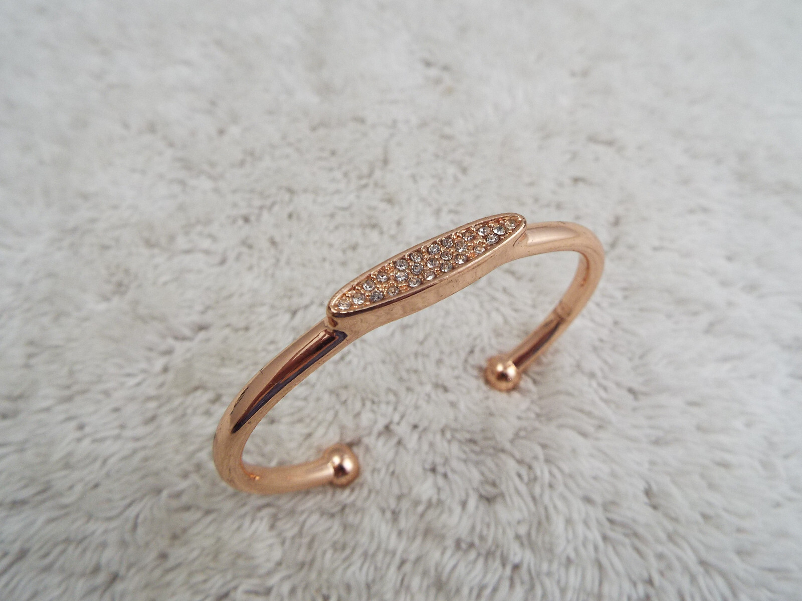 Rose-Goldtone Rhinestone Cuff Bracelet (C25)