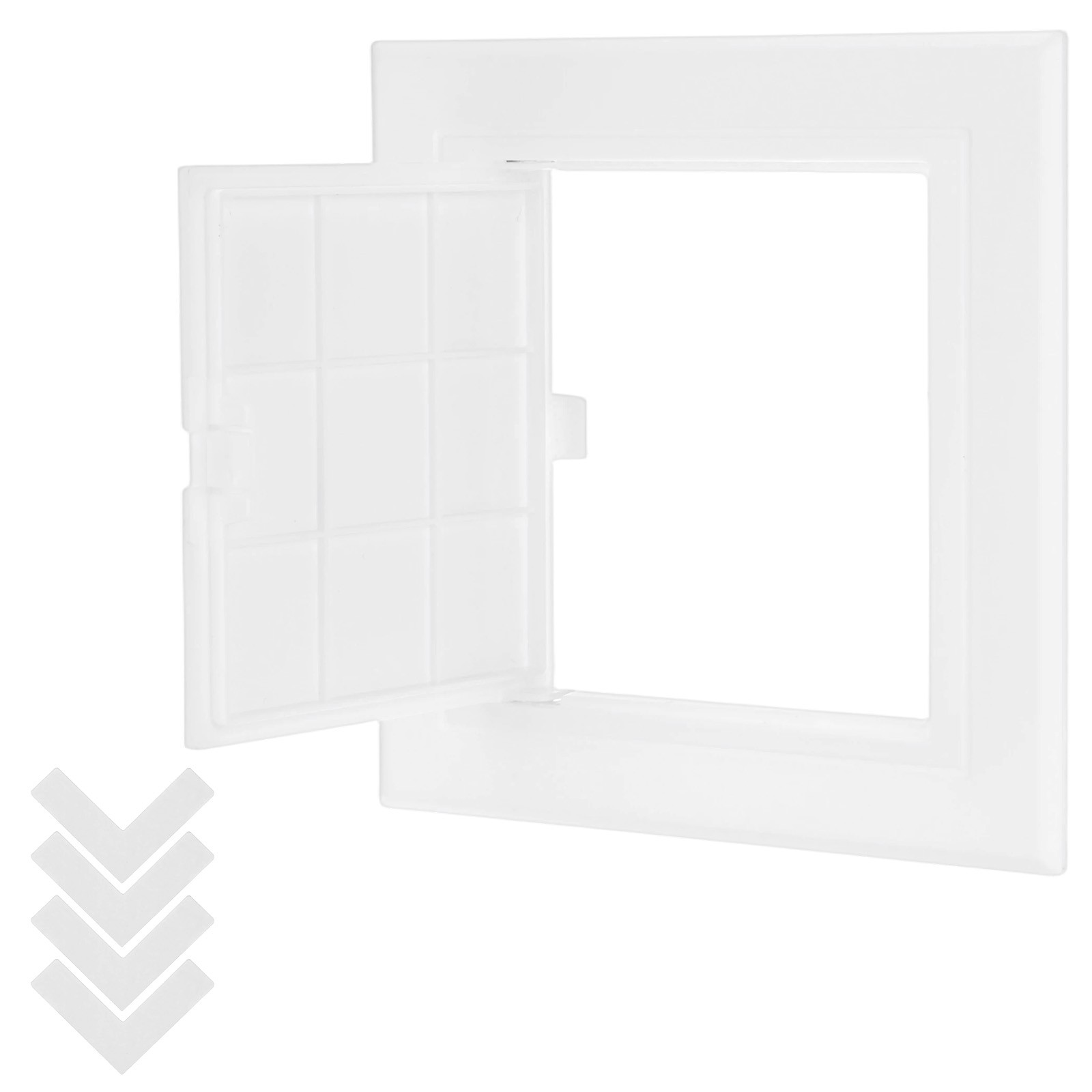 1-Pack Access Panel for Drywall, 4.5x4.5" Plastic Self Adhesive Cover [White]