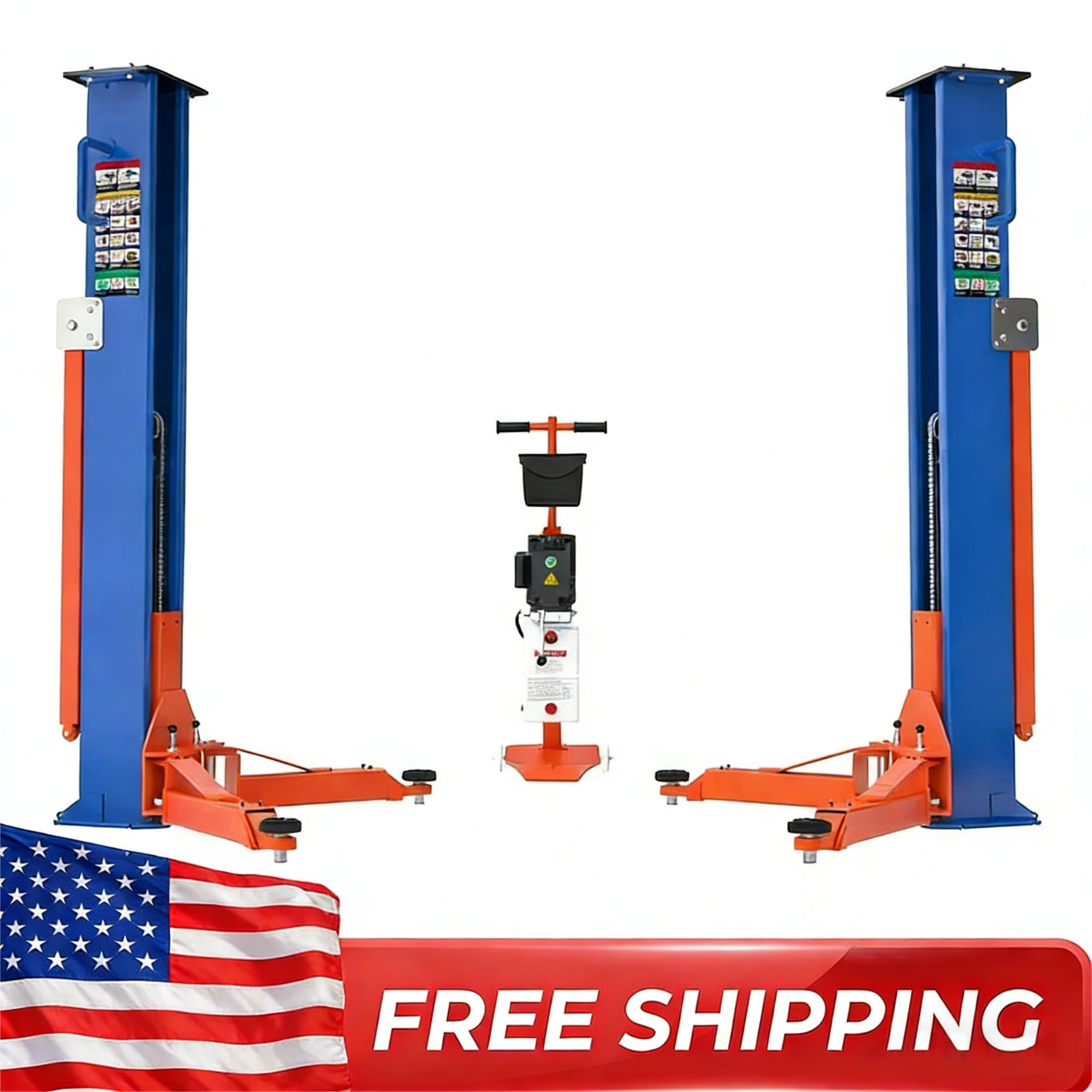 FREE SHIPPING 8000lb 2-Post Automotive Lift (2-Post Car Lift Hoist Equipment) CE