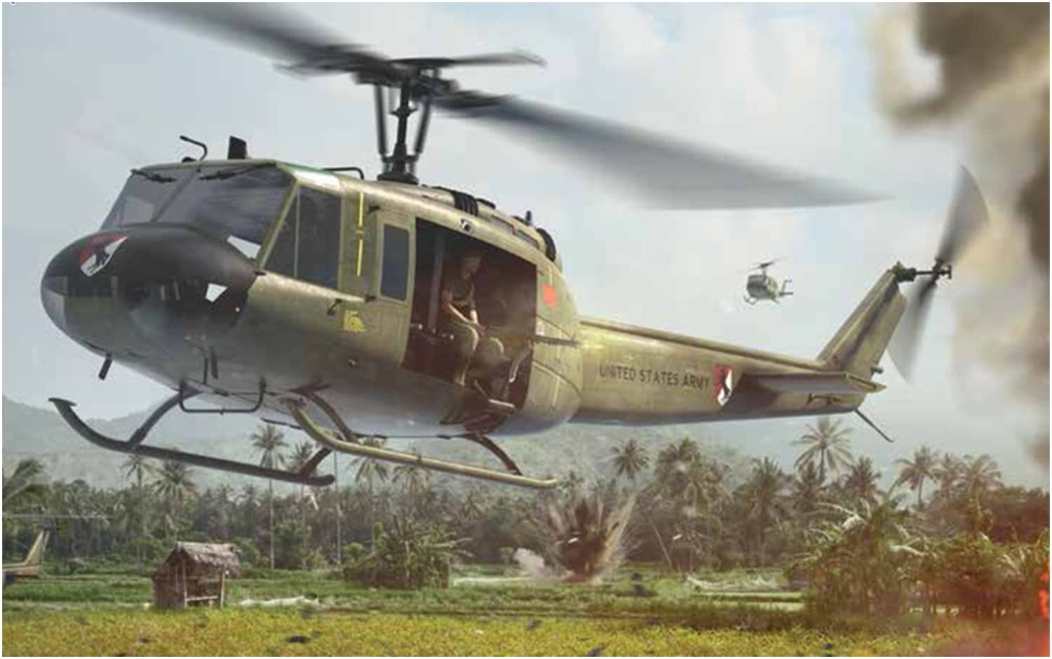 Rubicon Models Rubicon Model 1/56 US Army Bell UH-1D/UH-1H Huey Helicopter Plast