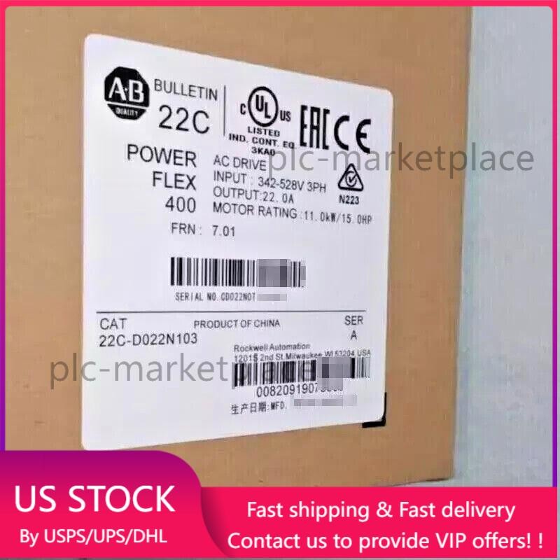 22C-D022N103 AB PowerFlex 400- 11 kW (15 HP) AC Drive  New  US Free Tax