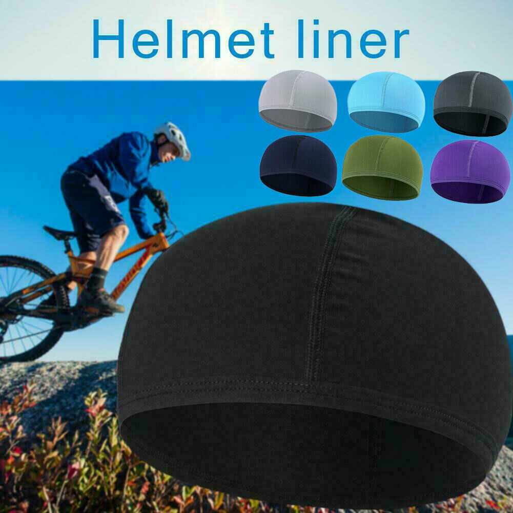 Skull Cap Helmet Liner Beanie Cooling Mesh Cycling Running Hat Fits Under Helmet